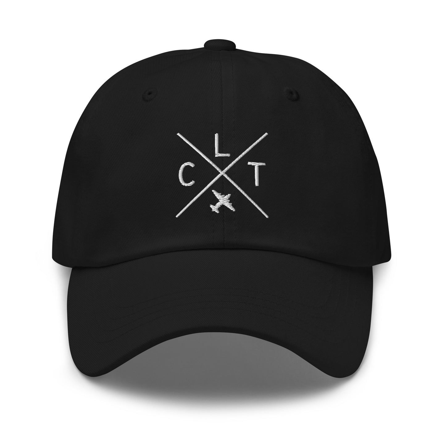 Crossed-X Dad Hat - White • CLT Charlotte • YHM Designs - Image 14
