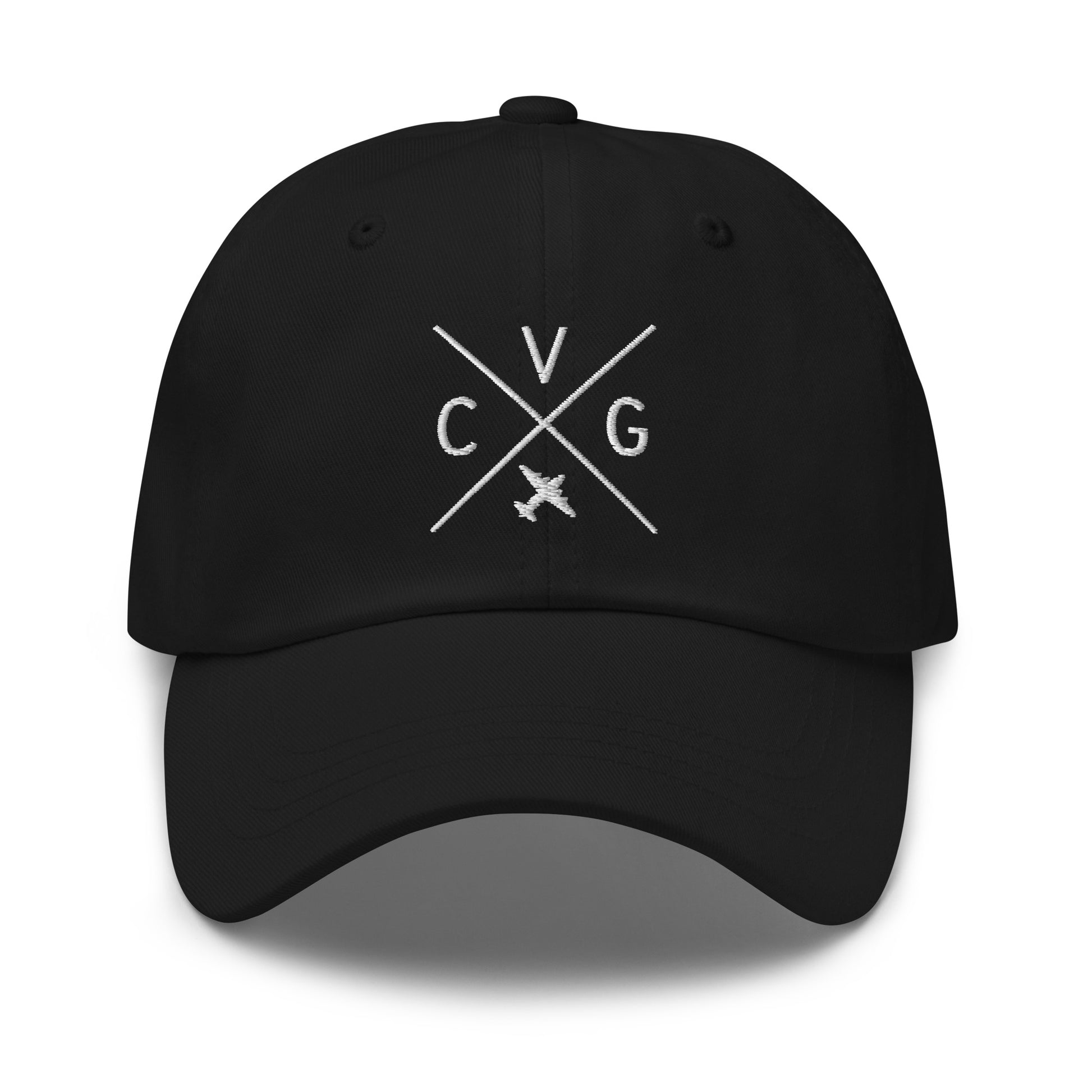 Crossed-X Dad Hat - White • CVG Cincinnati • YHM Designs - Image 14