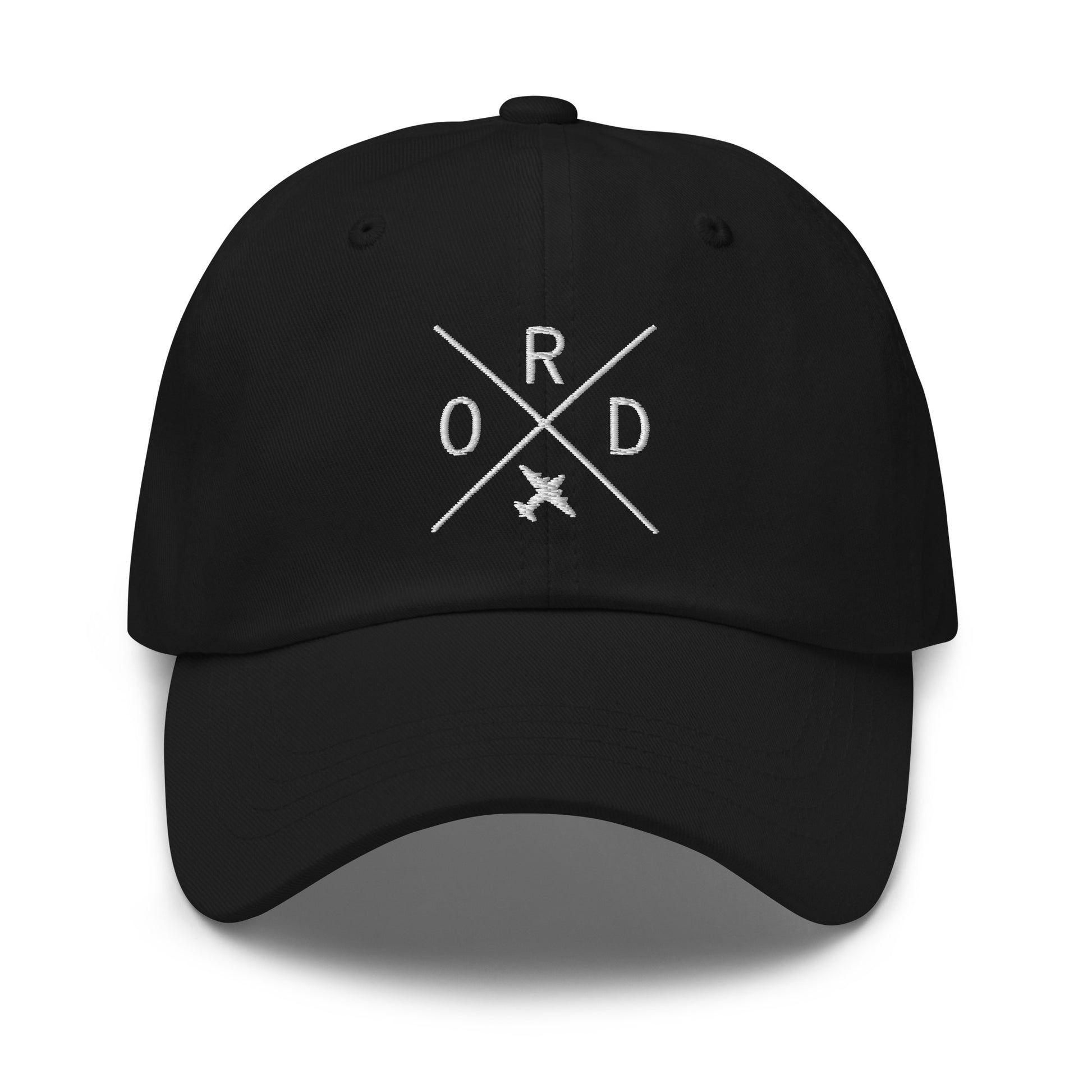 Crossed-X Dad Hat - White • ORD Chicago • YHM Designs - Image 14