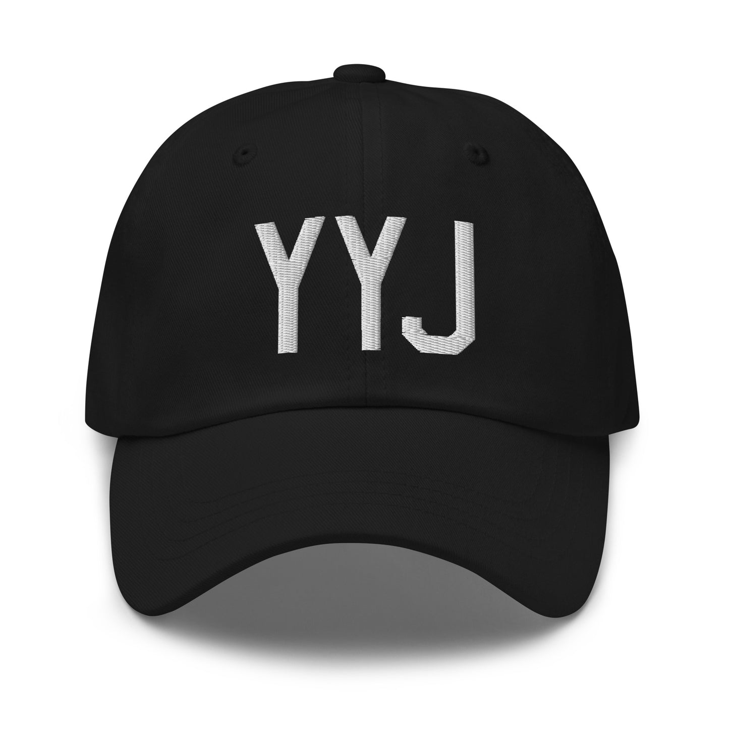 Airport Code Baseball Cap - White • YYJ Victoria • YHM Designs - Image 14