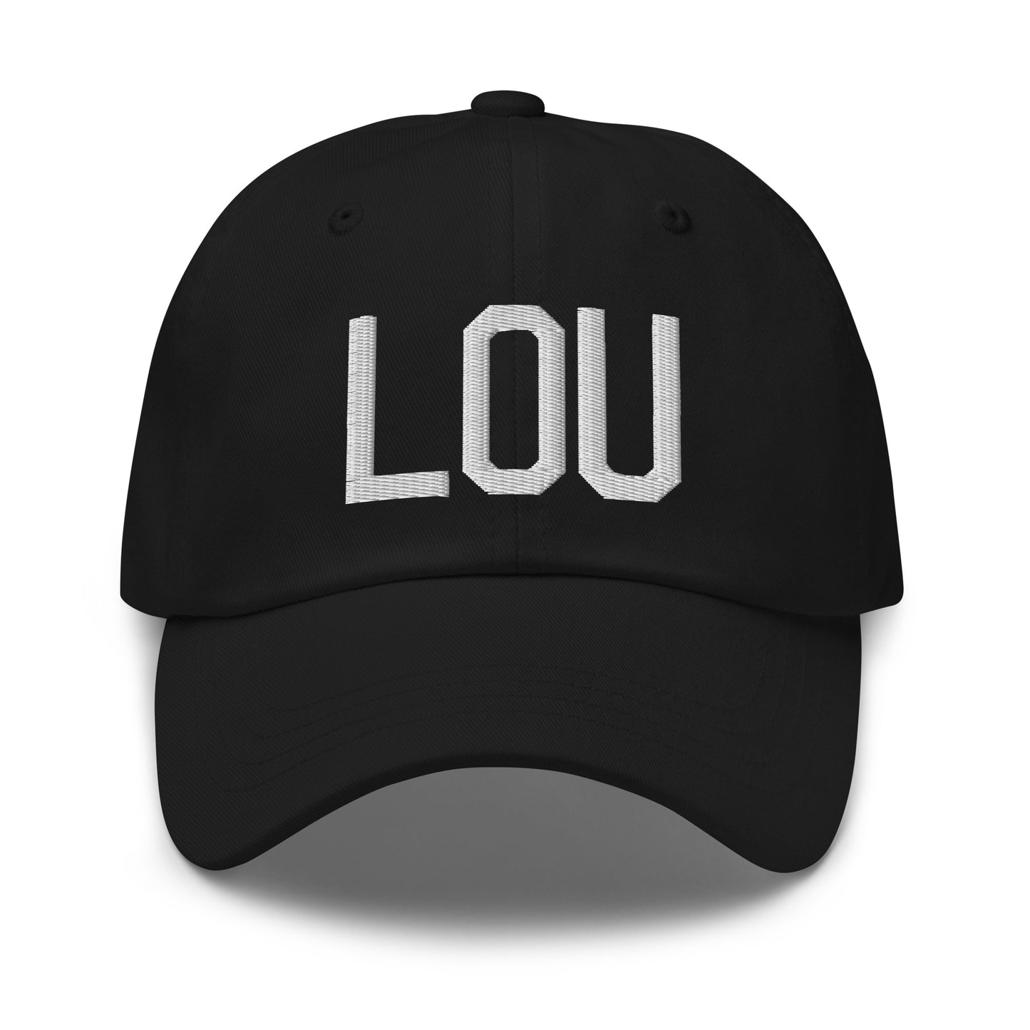 Airport Code Baseball Cap - White • LOU Louisville • YHM Designs - Image 14