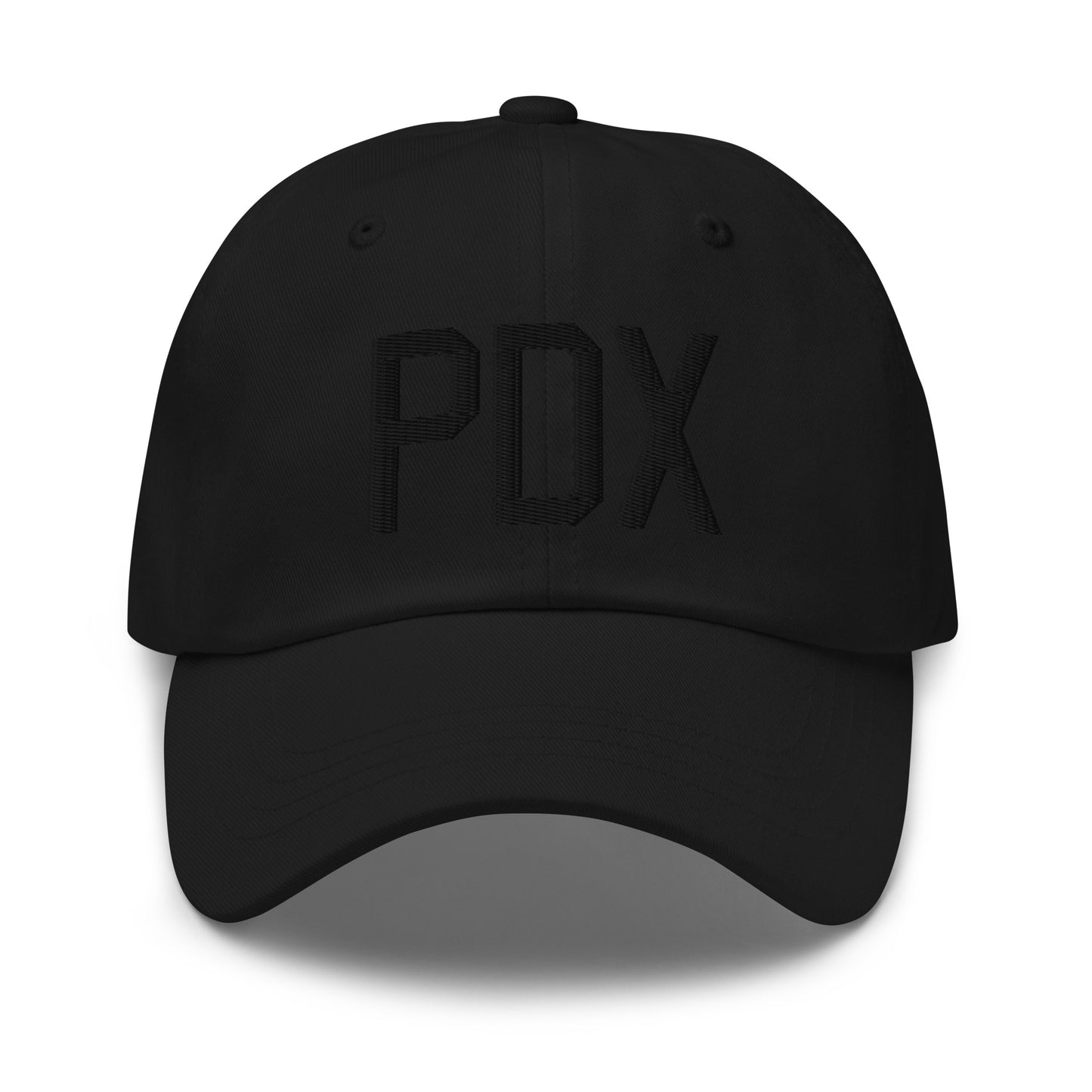 Airport Code Baseball Cap - Black • PDX Portland • YHM Designs - Image 10