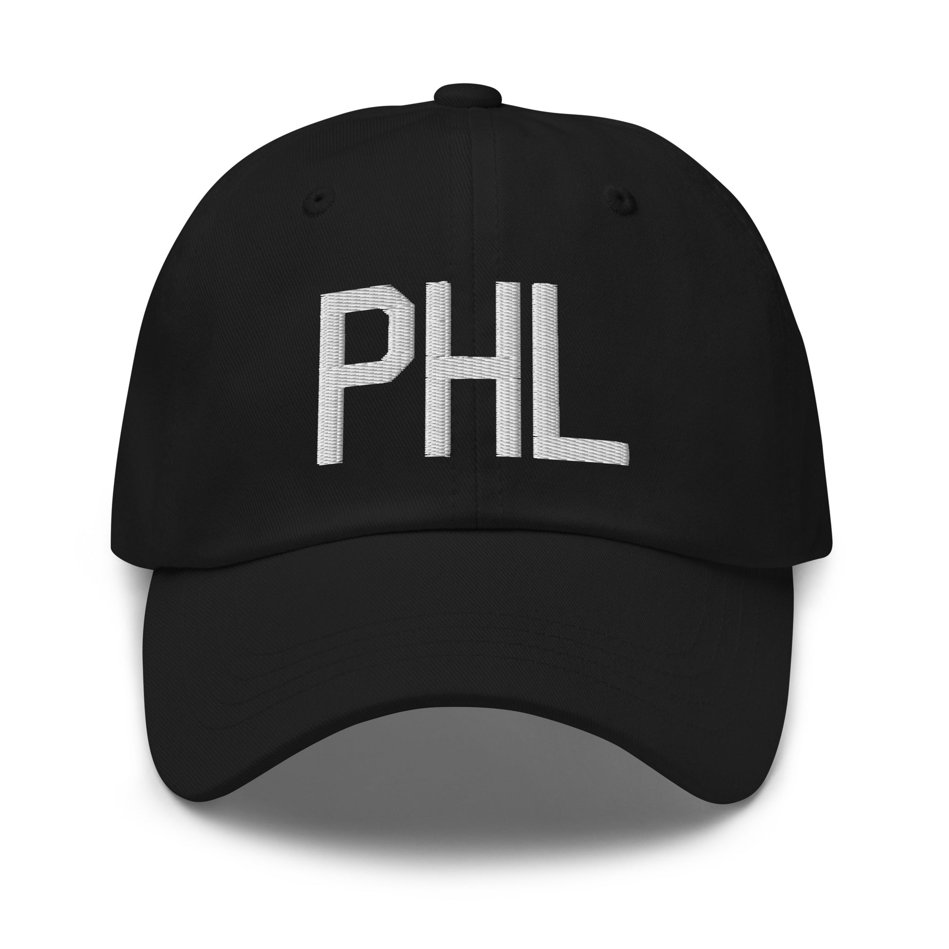 Airport Code Baseball Cap - White • PHL Philadelphia • YHM Designs - Image 14