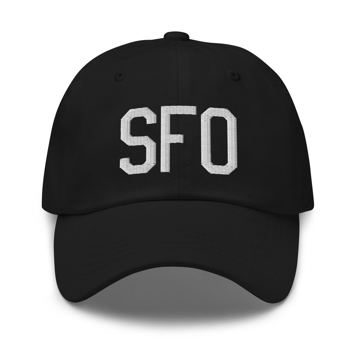 Airport Code Baseball Cap - White • SFO San Francisco • YHM Designs - Image 14