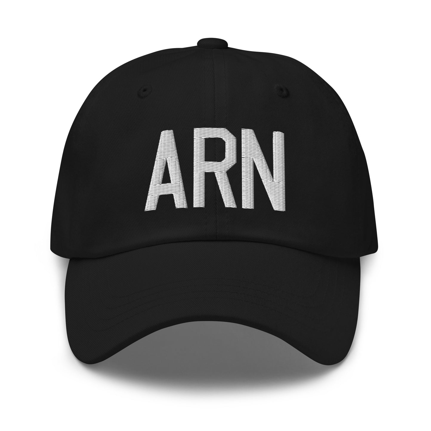 Airport Code Baseball Cap - White • ARN Stockholm • YHM Designs - Image 14