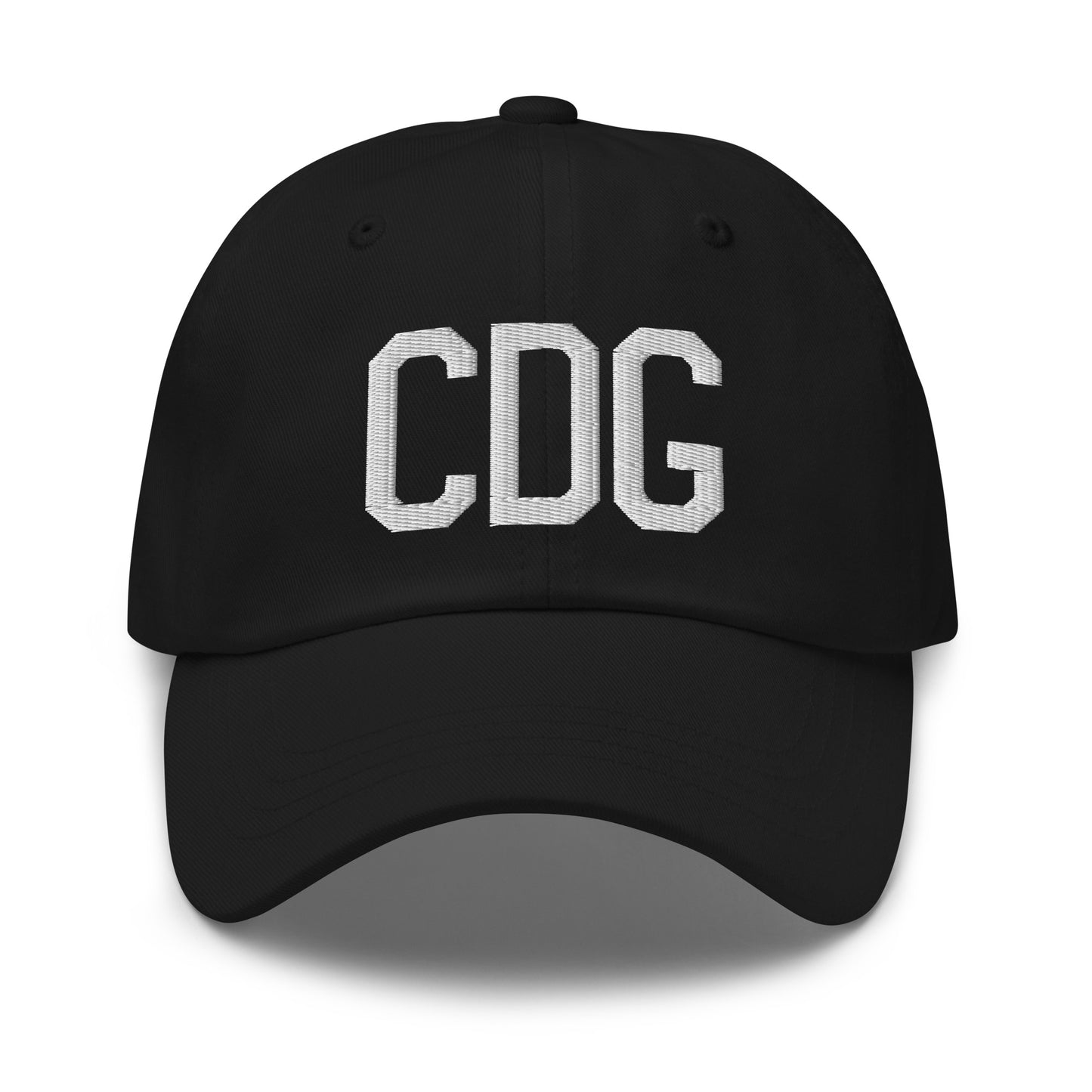 Airport Code Baseball Cap - White • CDG Paris • YHM Designs - Image 14