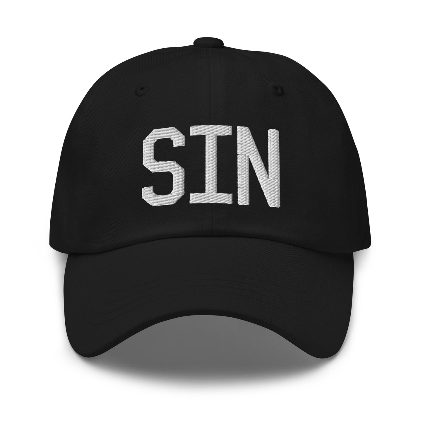 Airport Code Baseball Cap - White • SIN Singapore • YHM Designs - Image 14