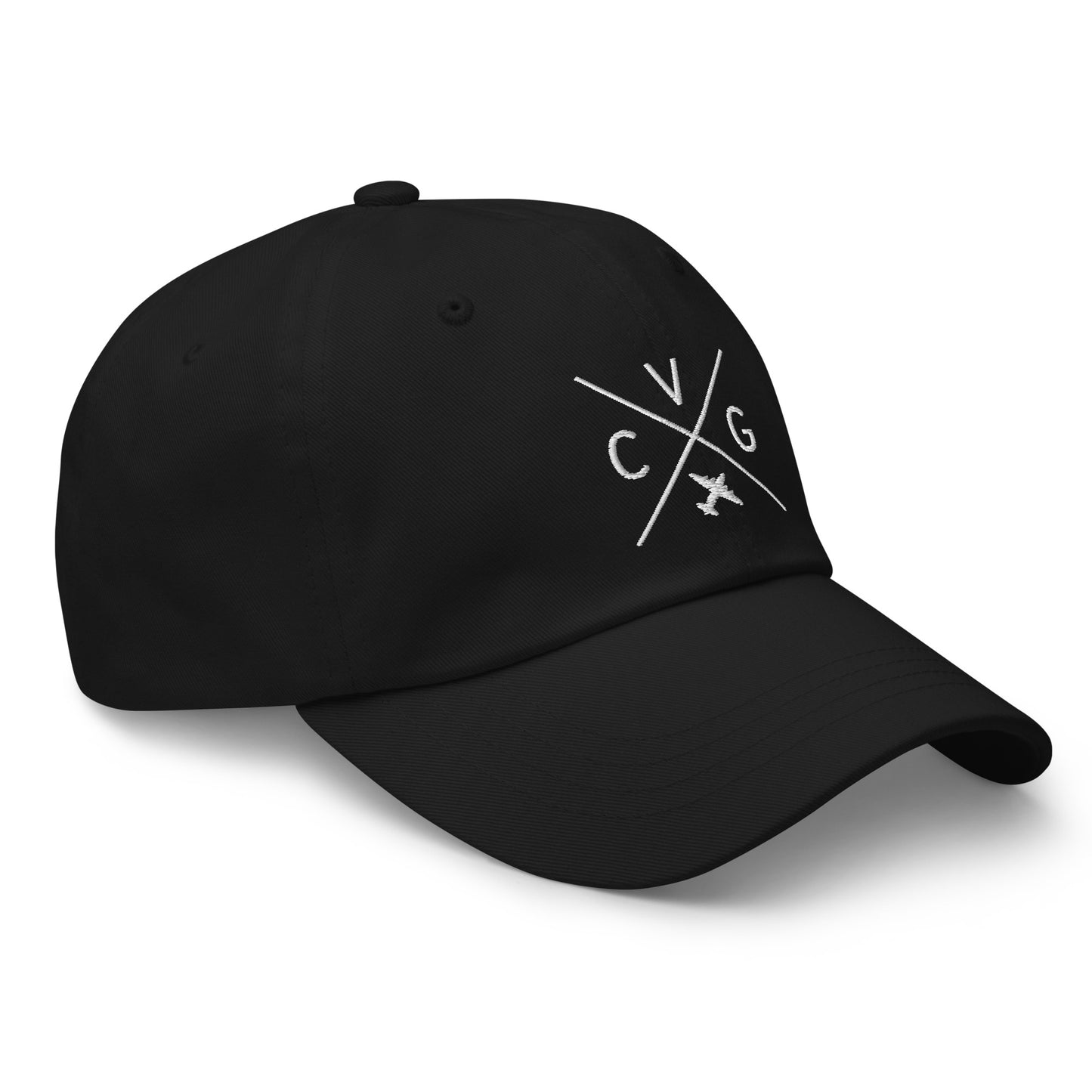 Crossed-X Dad Hat - White • CVG Cincinnati • YHM Designs - Image 15