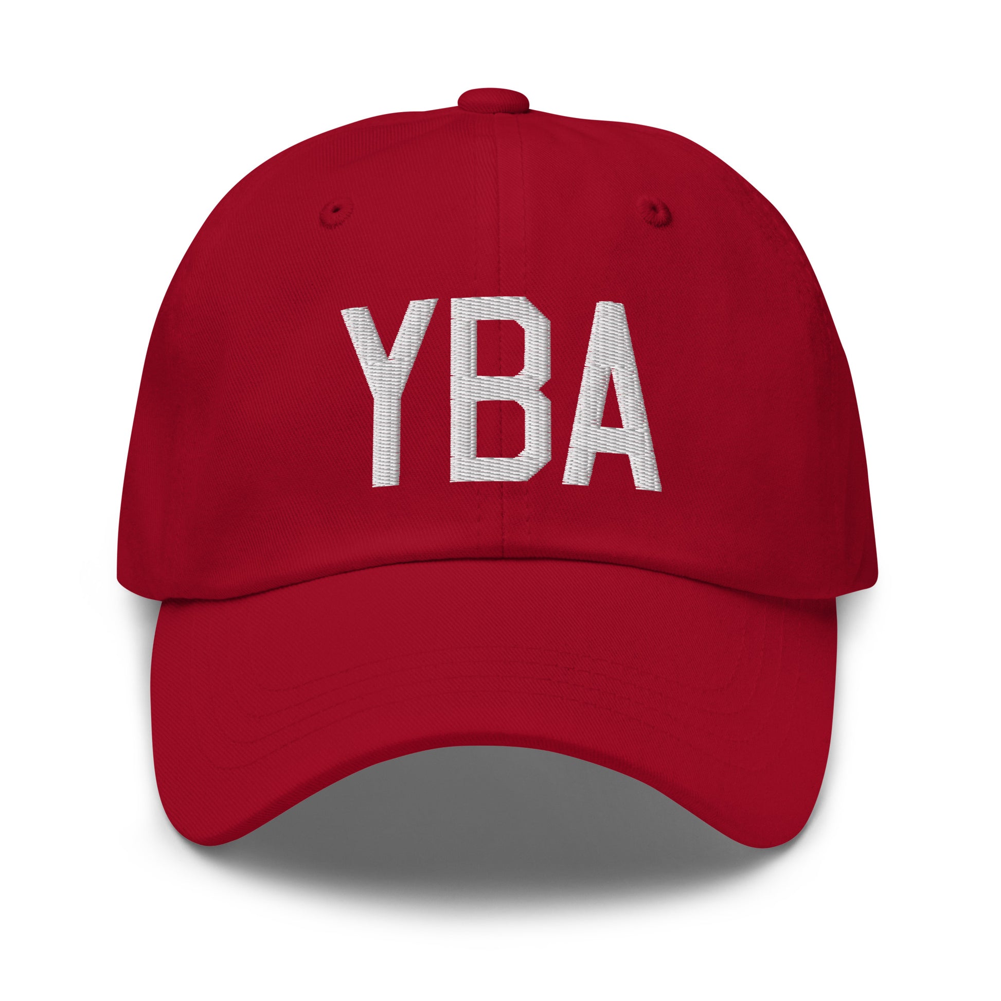 Airport Code Baseball Cap - White • YBA Banff • YHM Designs - Image 19