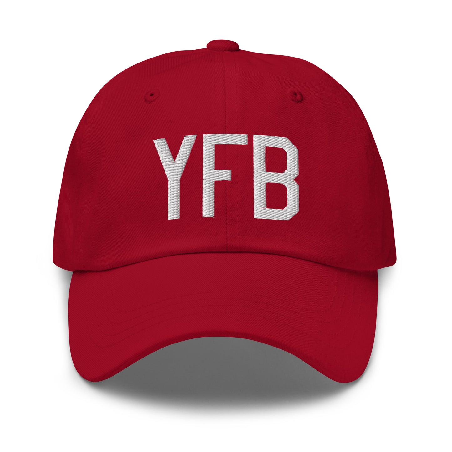 Airport Code Baseball Cap - White • YFB Iqaluit • YHM Designs - Image 19