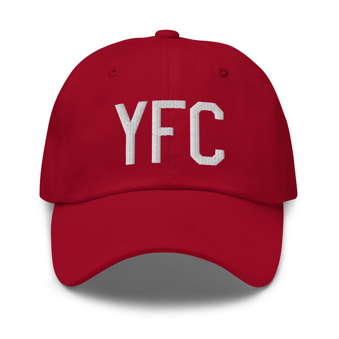 Airport Code Baseball Cap - White • YFC Fredericton • YHM Designs - Image 19