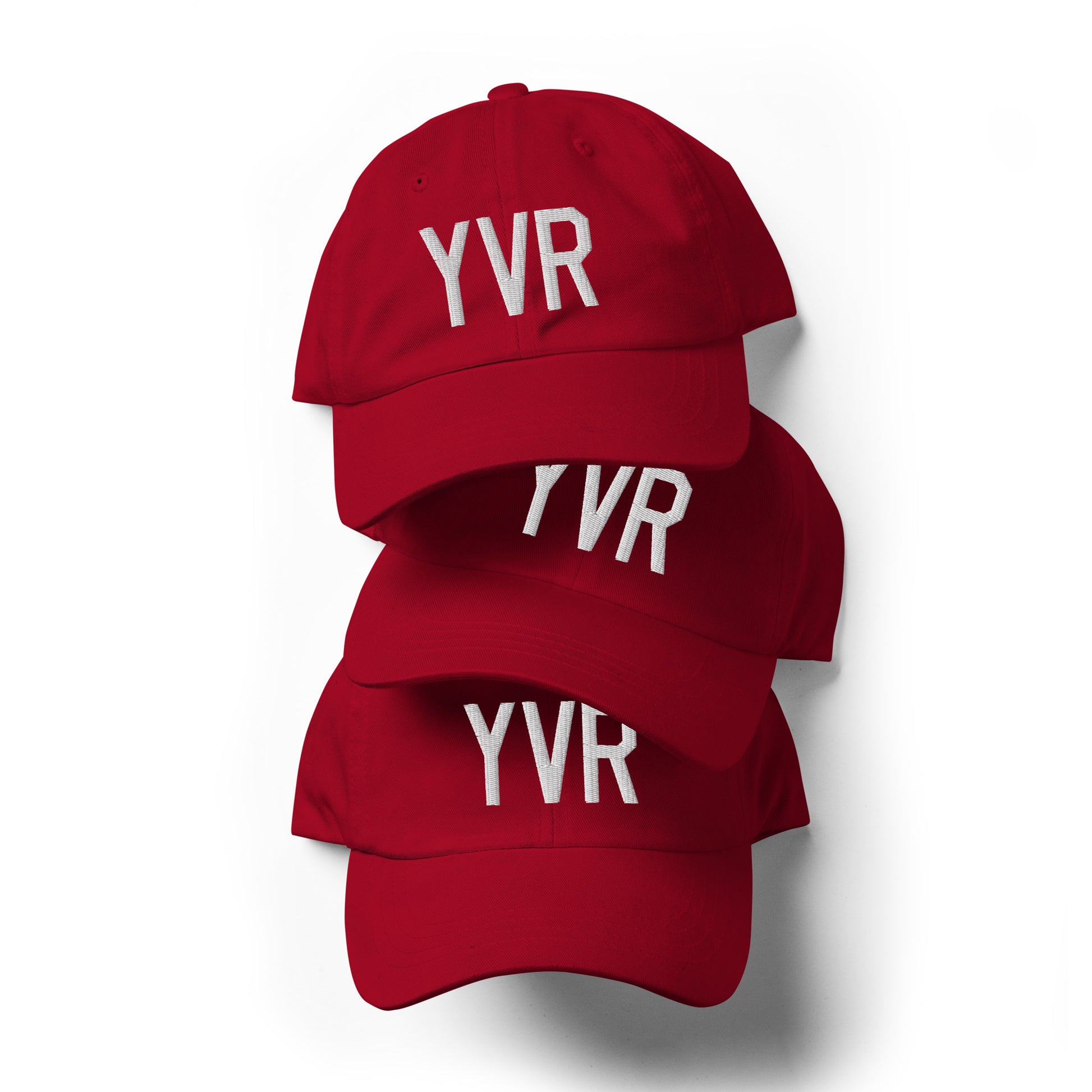Airport Code Baseball Cap - White • YVR Vancouver • YHM Designs - Image 07