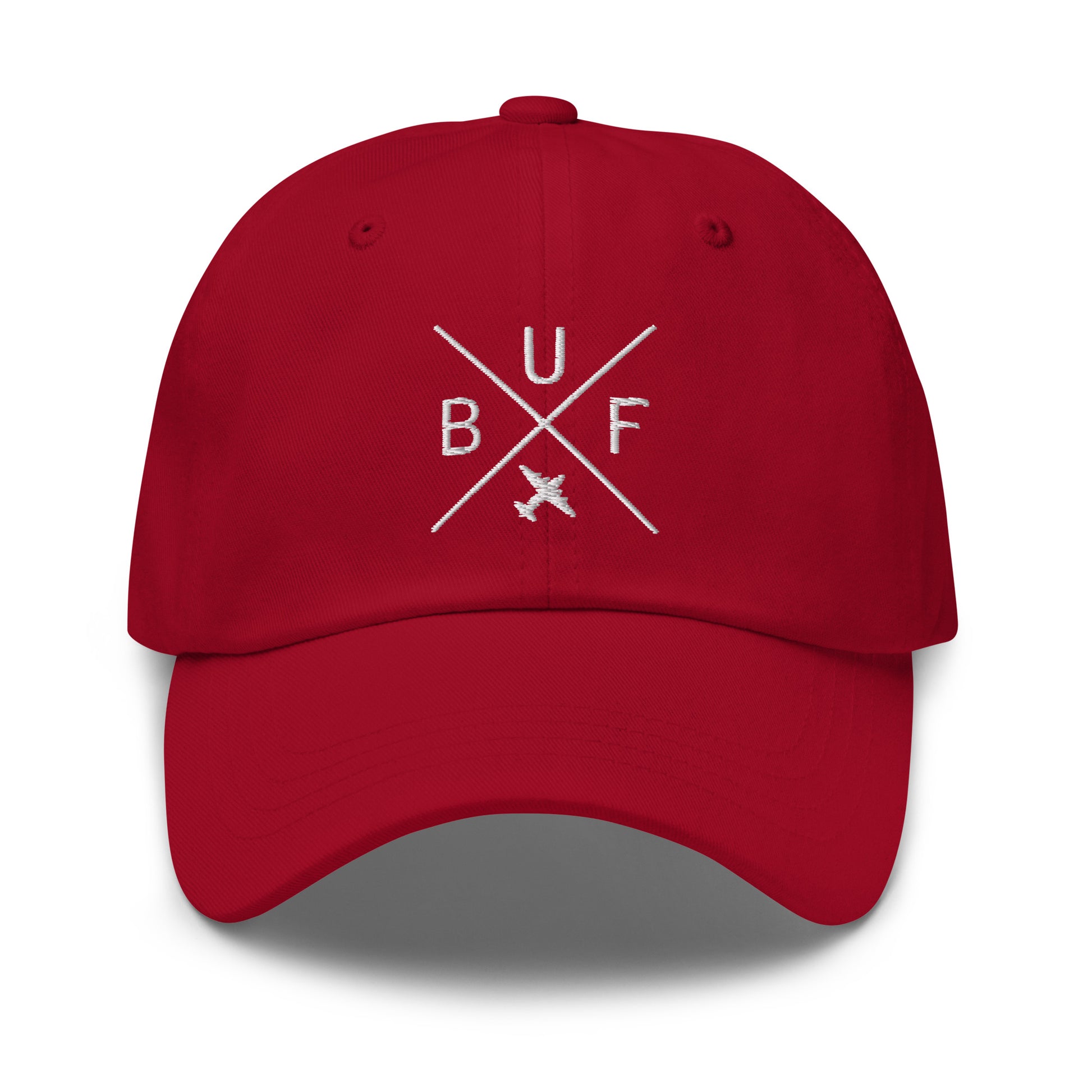 Crossed-X Dad Hat - White • BUF Buffalo • YHM Designs - Image 19
