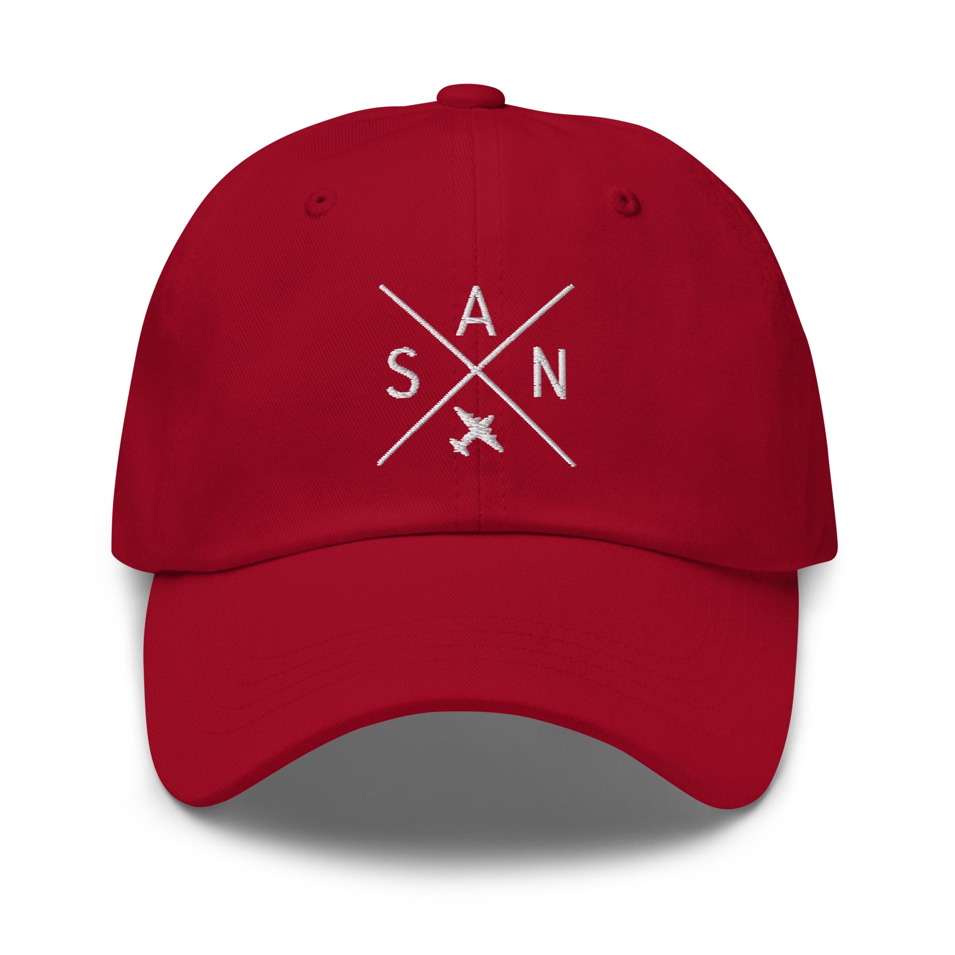 Crossed-X Dad Hat - White • SAN San Diego • YHM Designs - Image 19