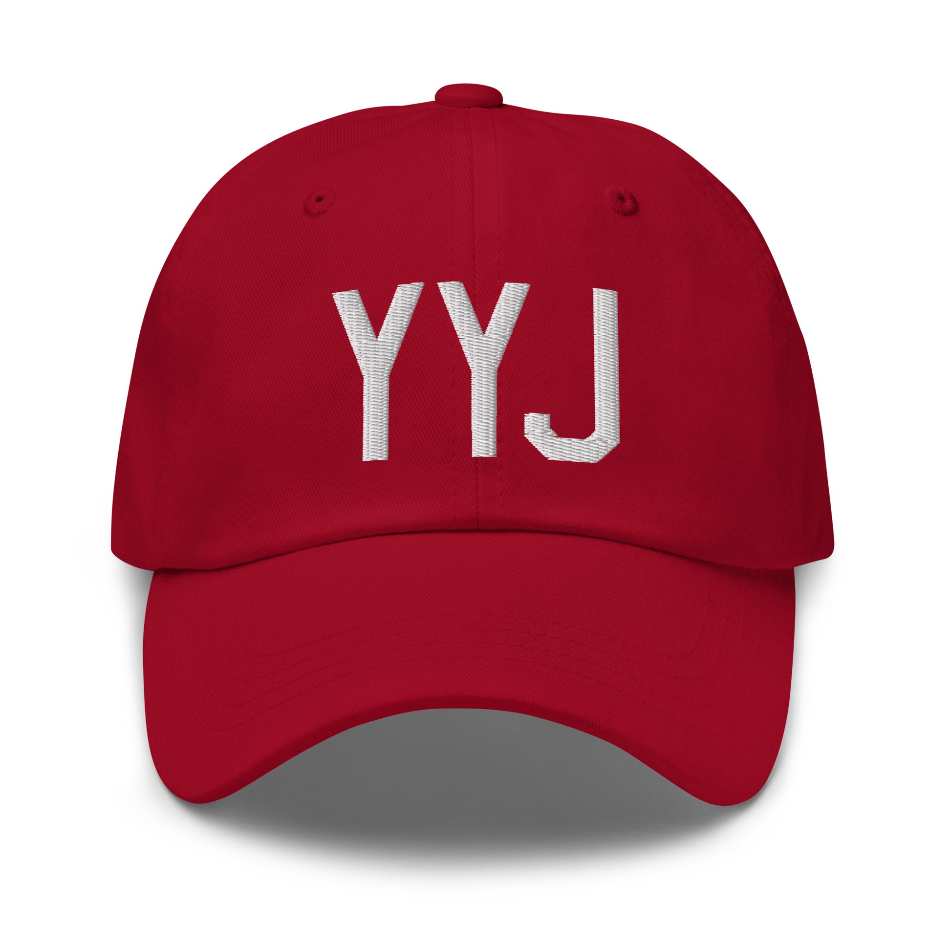 Airport Code Baseball Cap - White • YYJ Victoria • YHM Designs - Image 19