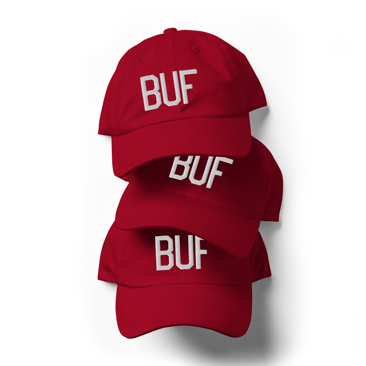 Airport Code Baseball Cap - White • BUF Buffalo • YHM Designs - Image 07