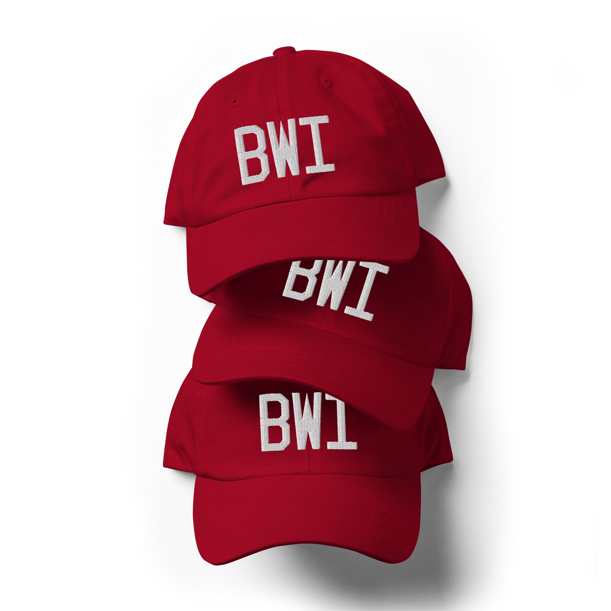 Airport Code Baseball Cap - White • BWI Baltimore • YHM Designs - Image 07