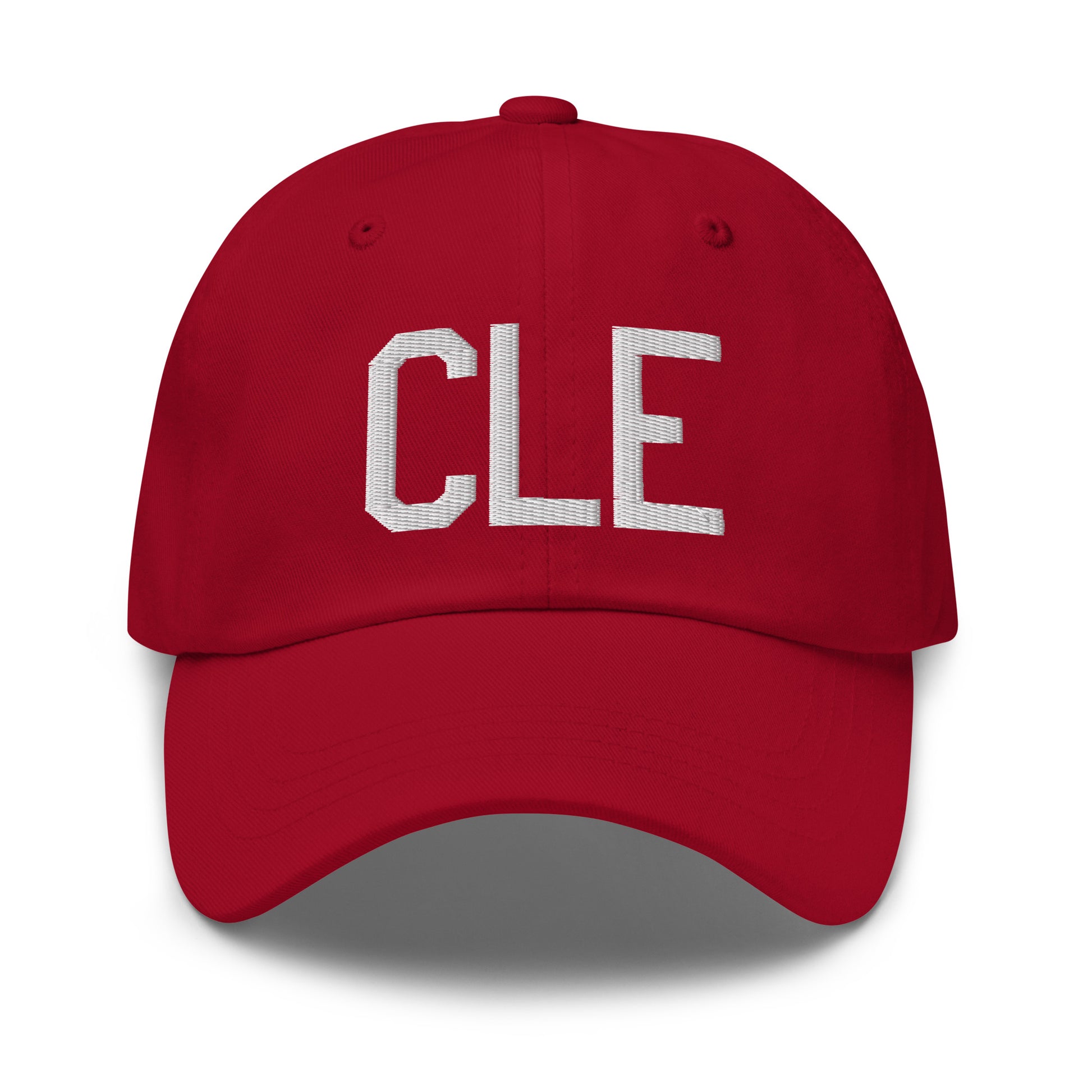 Airport Code Baseball Cap - White • CLE Cleveland • YHM Designs - Image 19