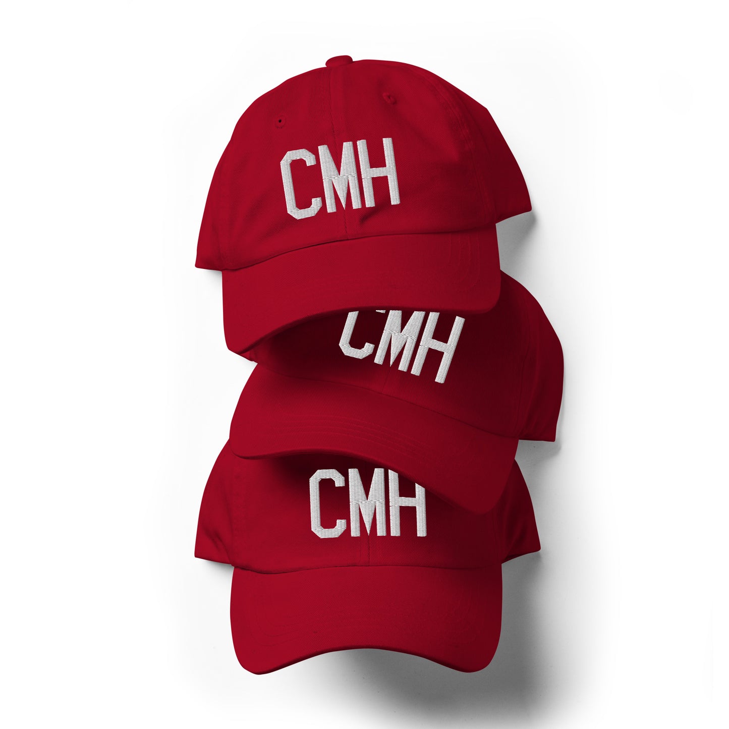 Airport Code Baseball Cap - White • CMH Columbus • YHM Designs - Image 07