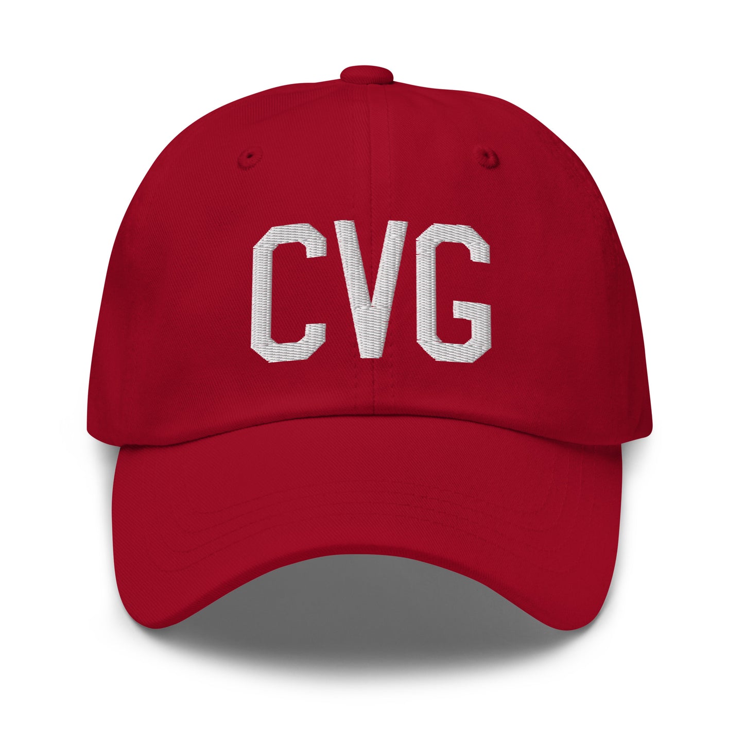 Airport Code Baseball Cap - White • CVG Cincinnati • YHM Designs - Image 19
