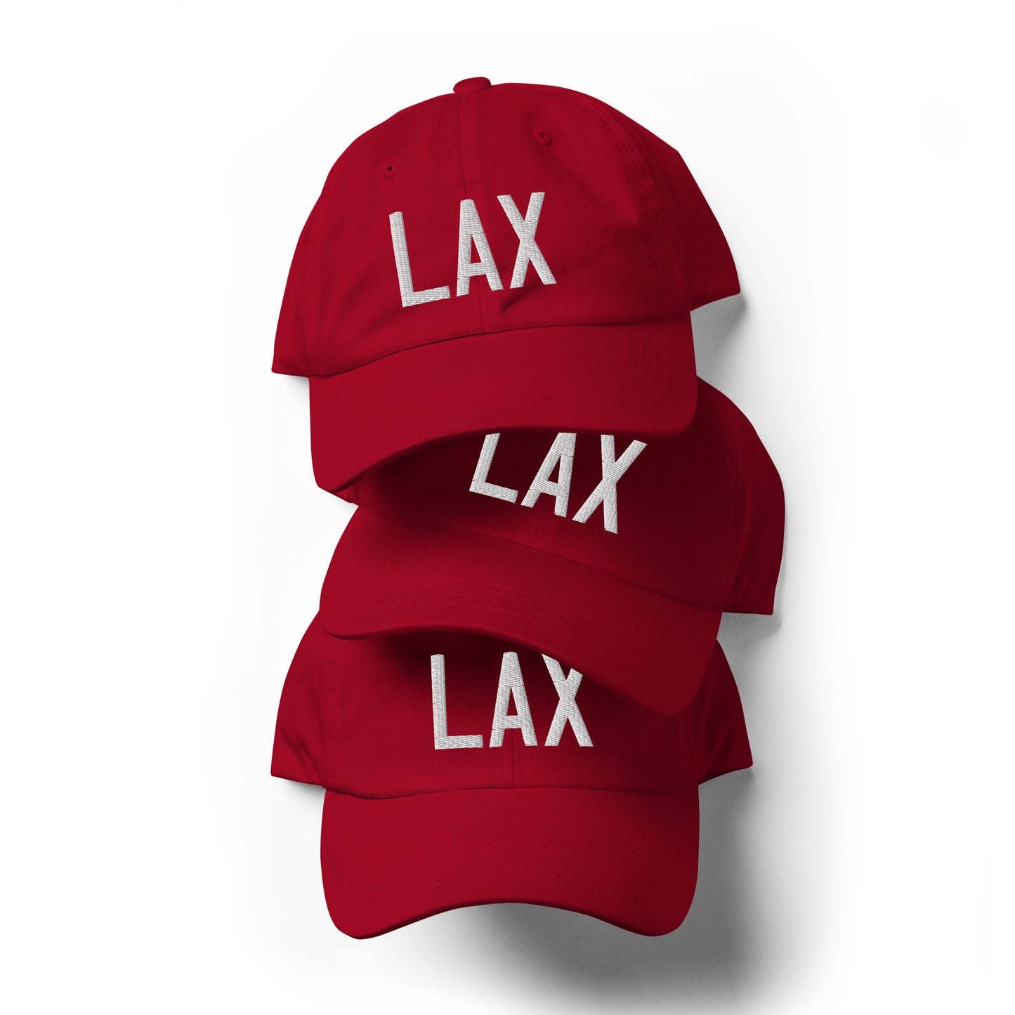 Airport Code Baseball Cap - White • LAX Los Angeles • YHM Designs - Image 07