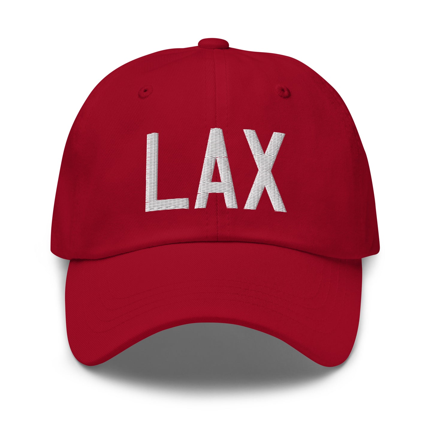 Airport Code Baseball Cap - White • LAX Los Angeles • YHM Designs - Image 19