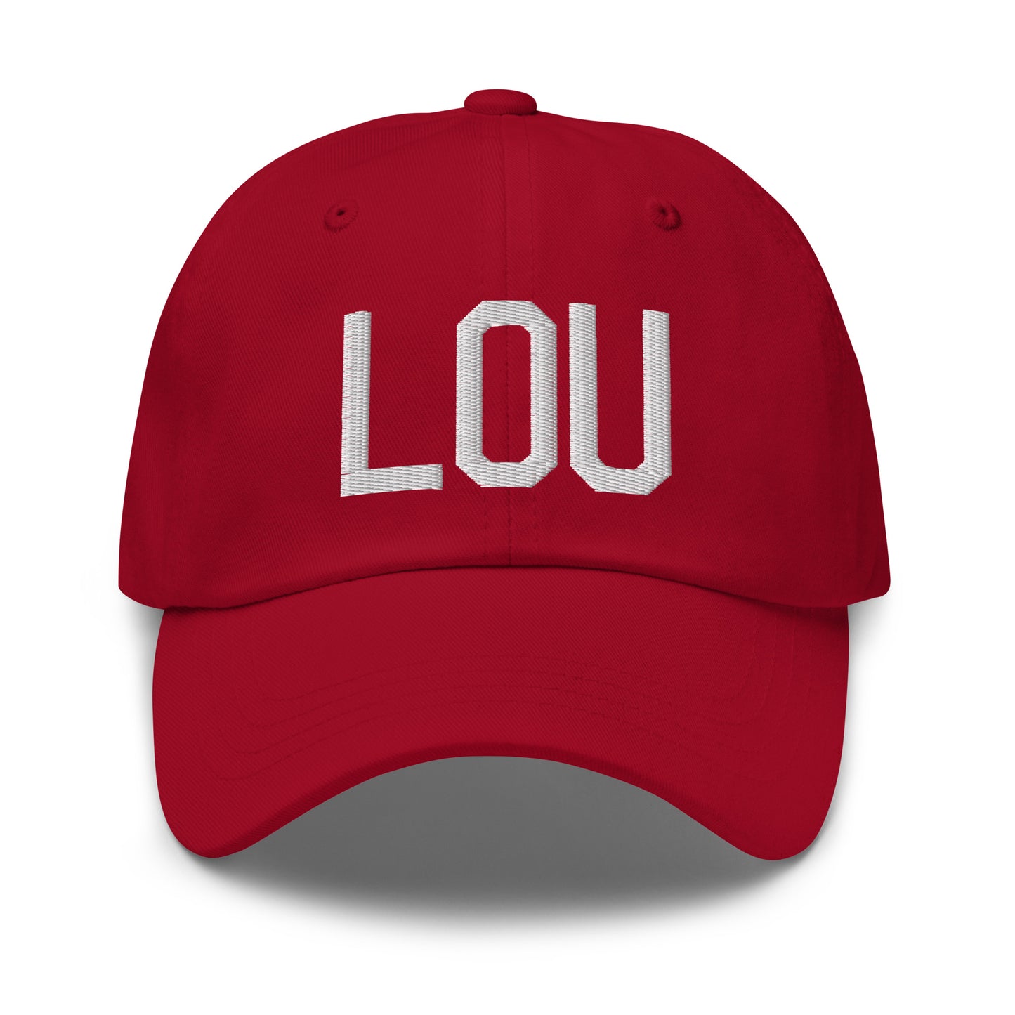 Airport Code Baseball Cap - White • LOU Louisville • YHM Designs - Image 19