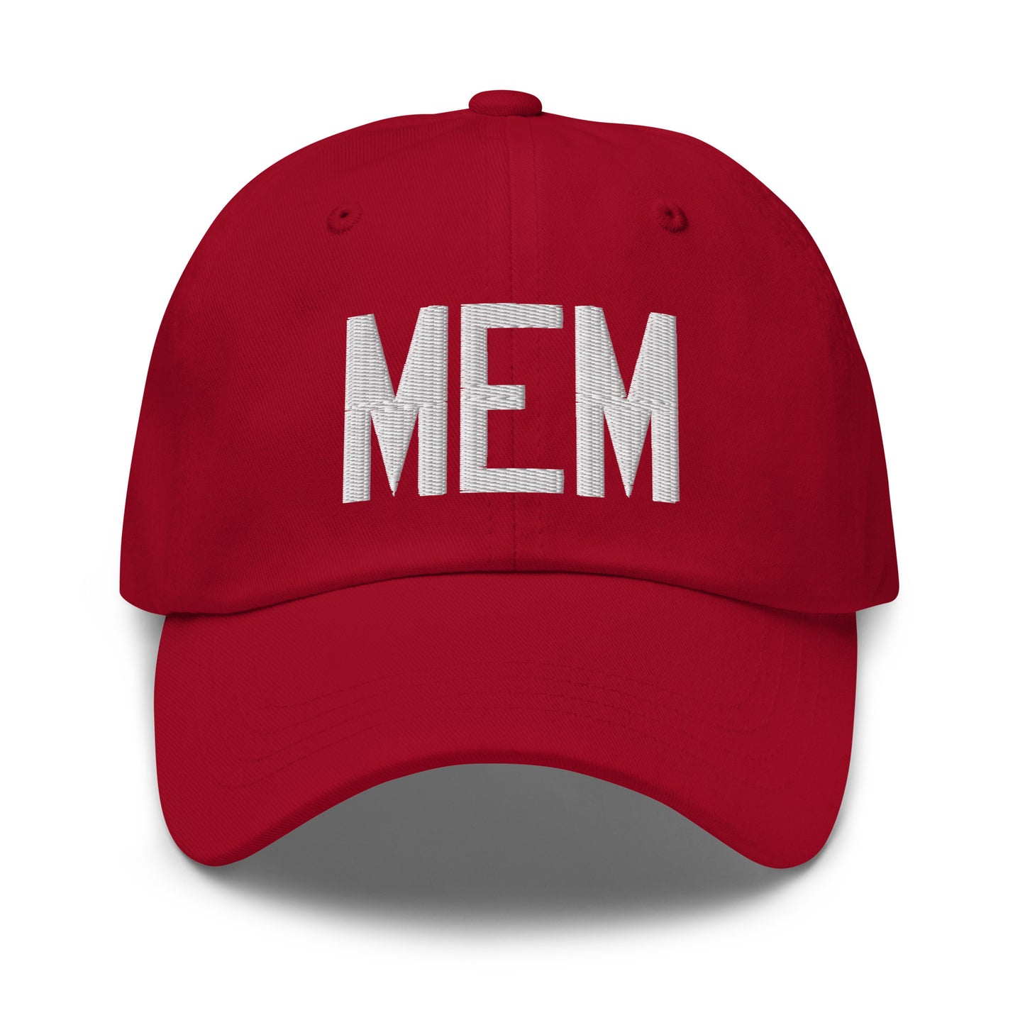 Airport Code Baseball Cap - White • MEM Memphis • YHM Designs - Image 19