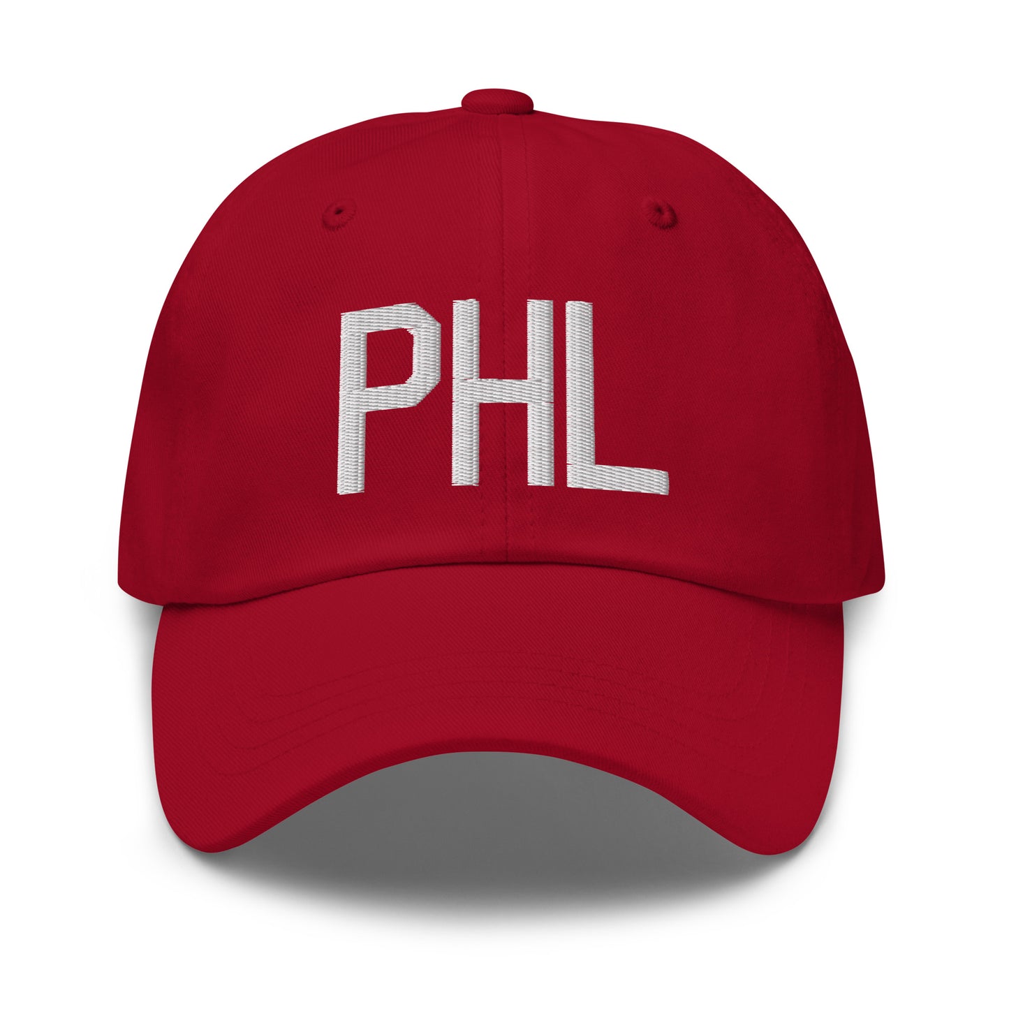Airport Code Baseball Cap - White • PHL Philadelphia • YHM Designs - Image 19