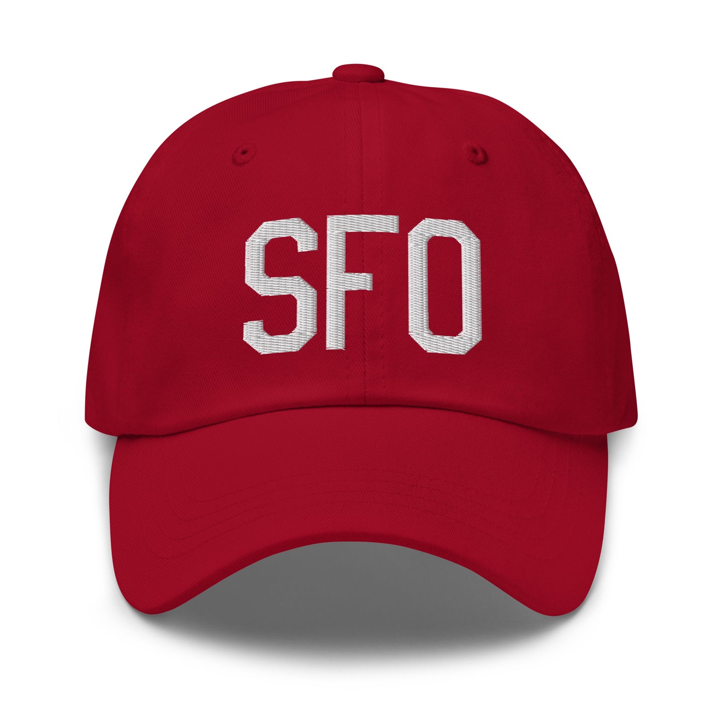 Airport Code Baseball Cap - White • SFO San Francisco • YHM Designs - Image 19