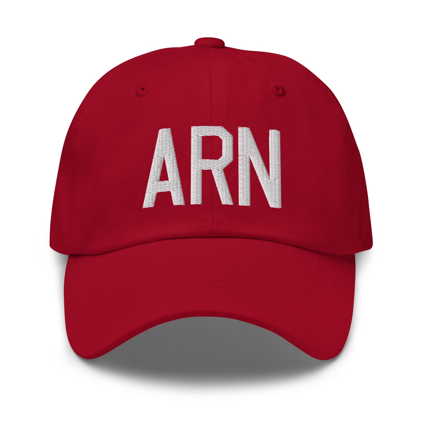 Airport Code Baseball Cap - White • ARN Stockholm • YHM Designs - Image 19