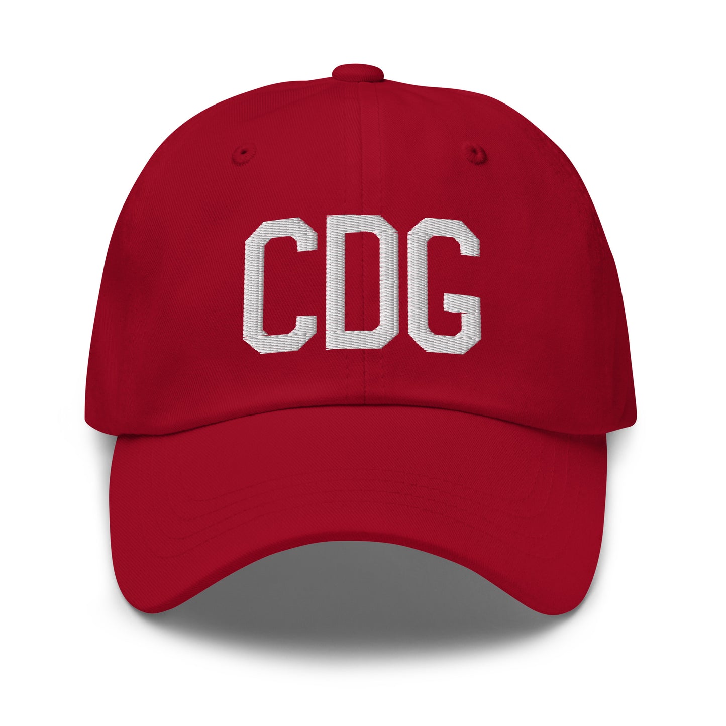 Airport Code Baseball Cap - White • CDG Paris • YHM Designs - Image 19