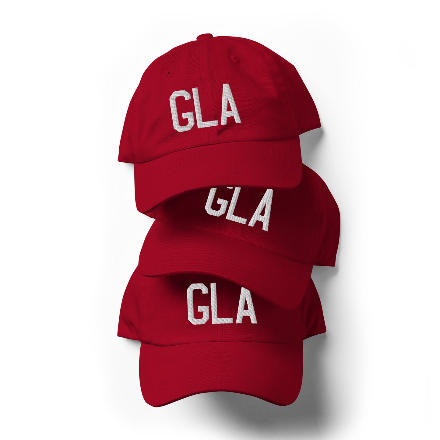 Airport Code Baseball Cap - White • GLA Glasgow • YHM Designs - Image 07