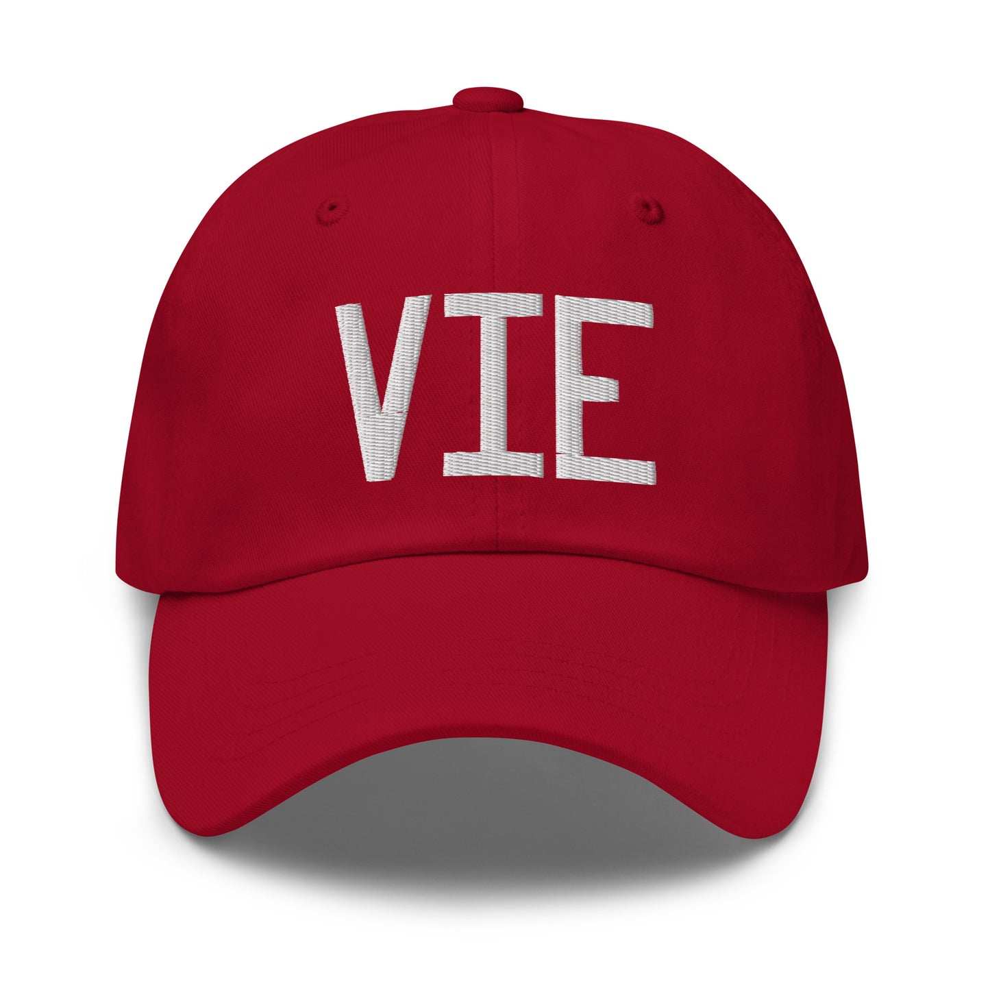 Airport Code Baseball Cap - White • VIE Vienna • YHM Designs - Image 19