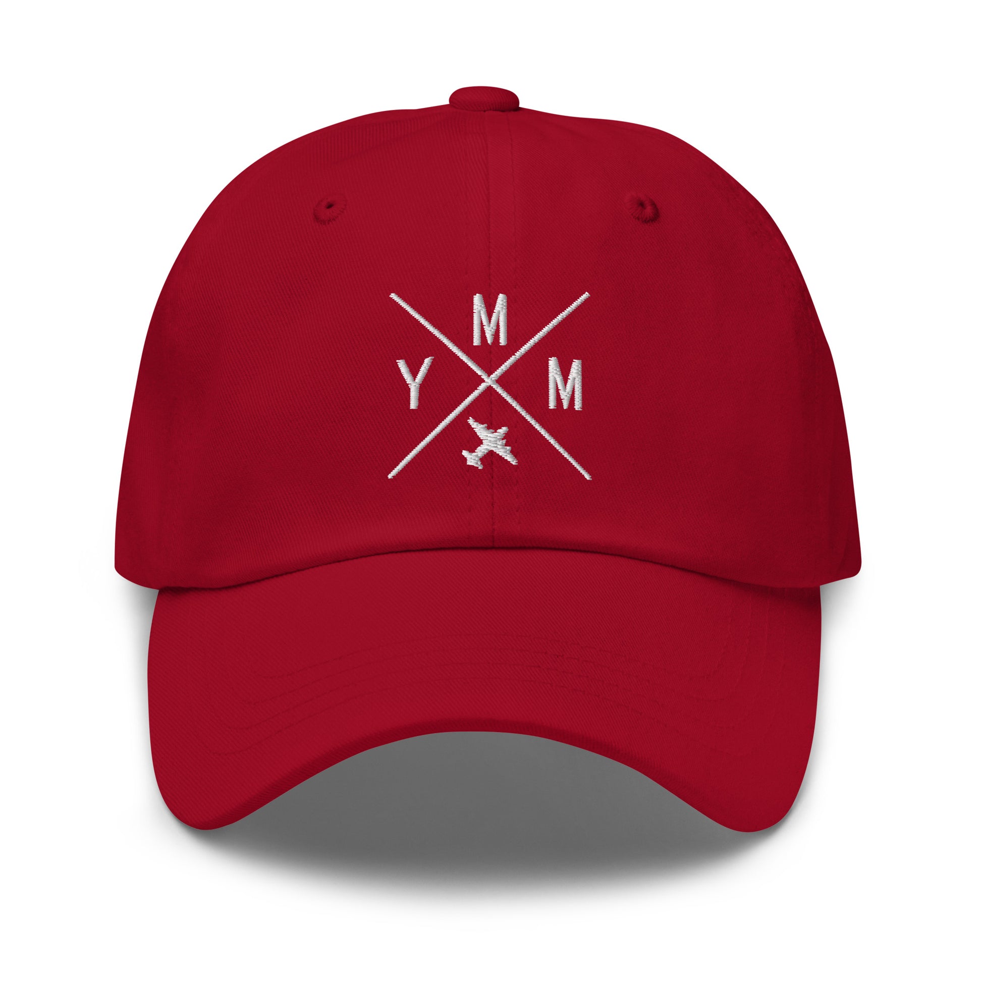 Crossed-X Dad Hat - White • YMM Fort McMurray • YHM Designs - Image 13