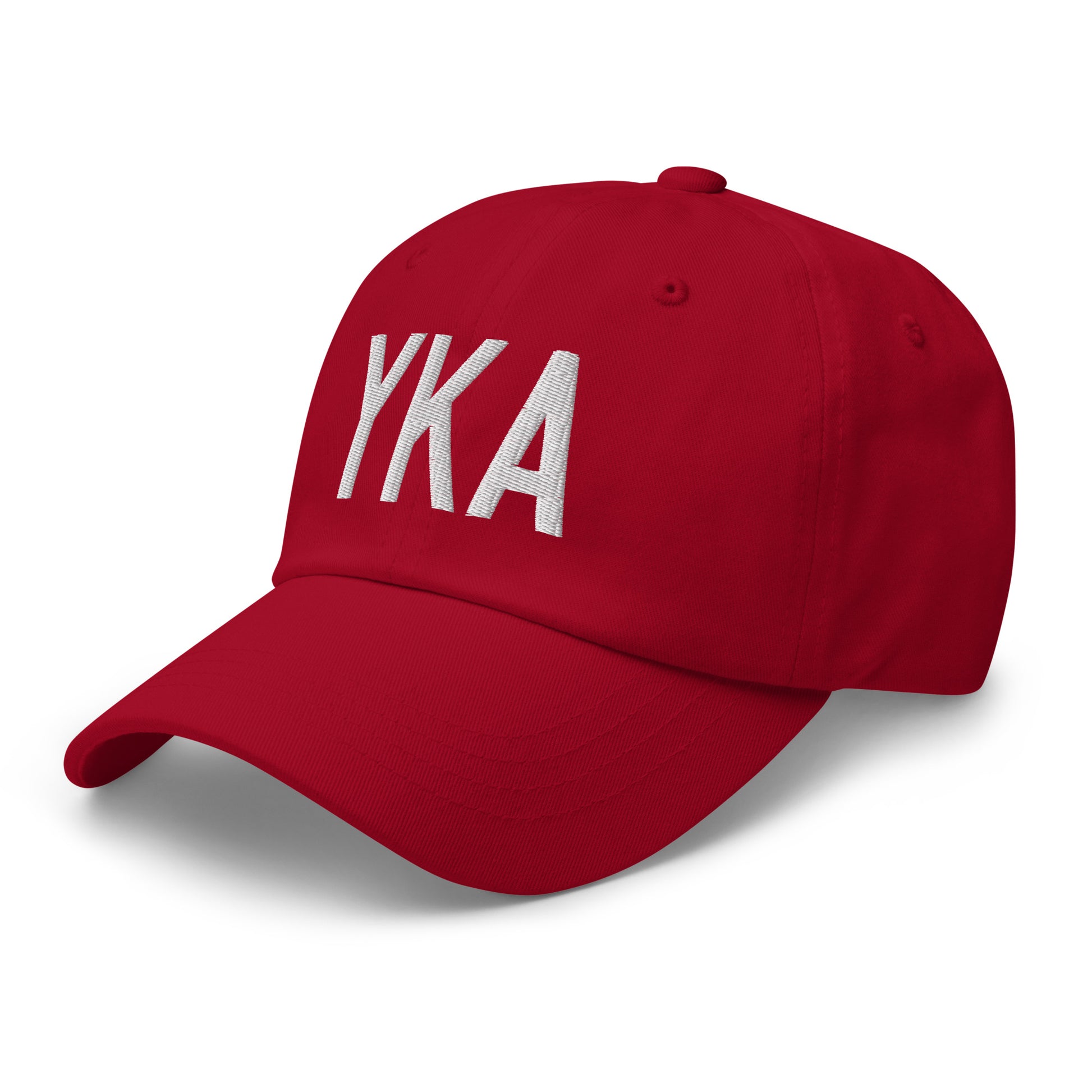 Airport Code Baseball Cap - White • YKA Kamloops • YHM Designs - Image 21