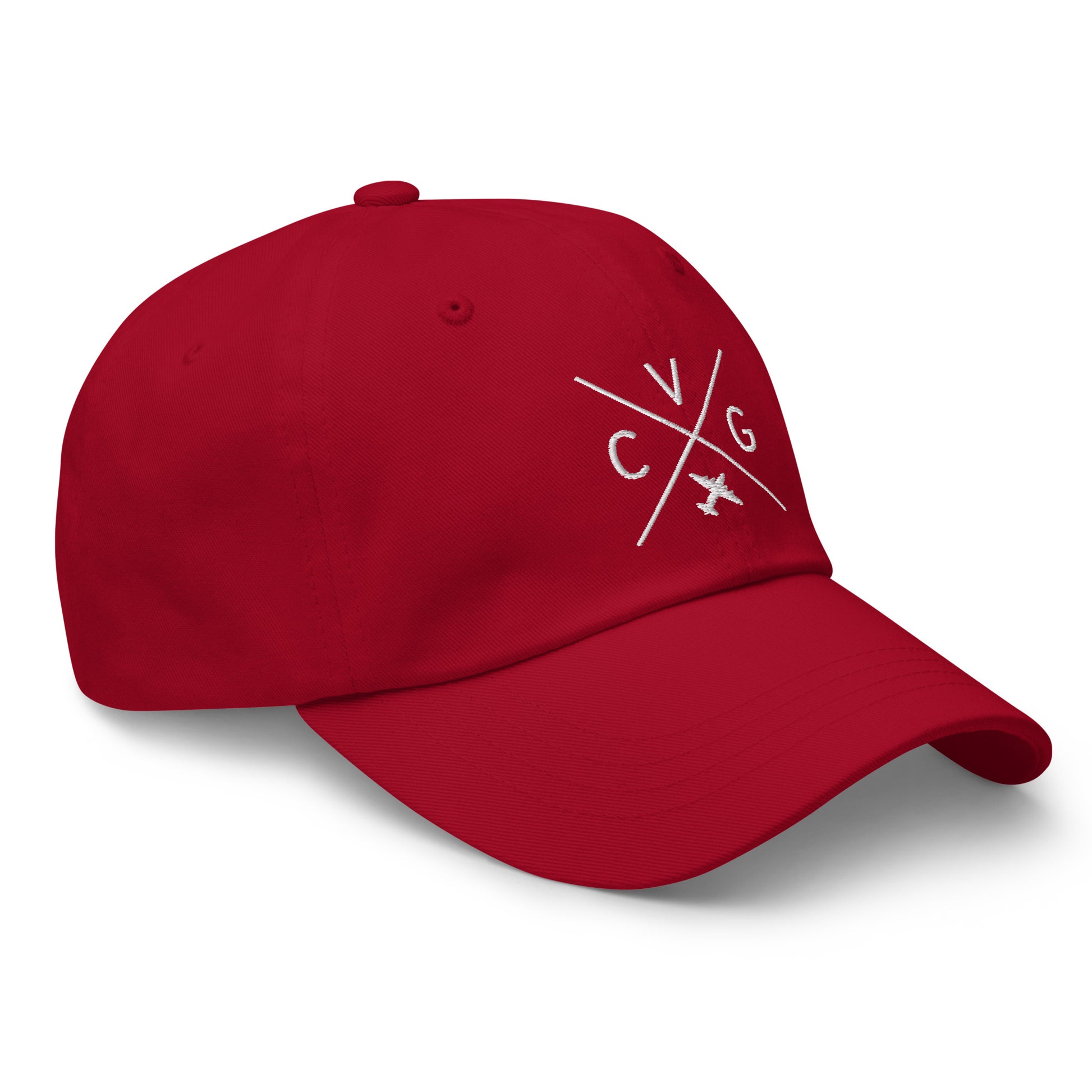 Crossed-X Dad Hat - White • CVG Cincinnati • YHM Designs - Image 20