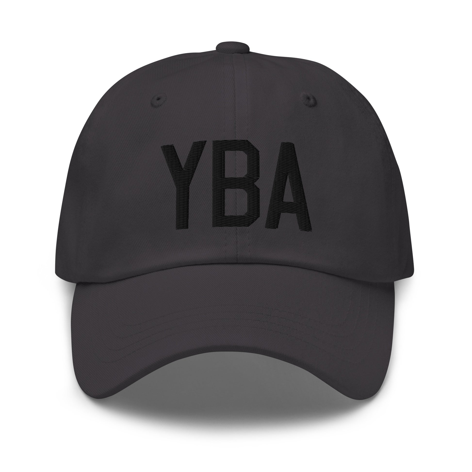 Airport Code Baseball Cap - Black • YBA Banff • YHM Designs - Image 13