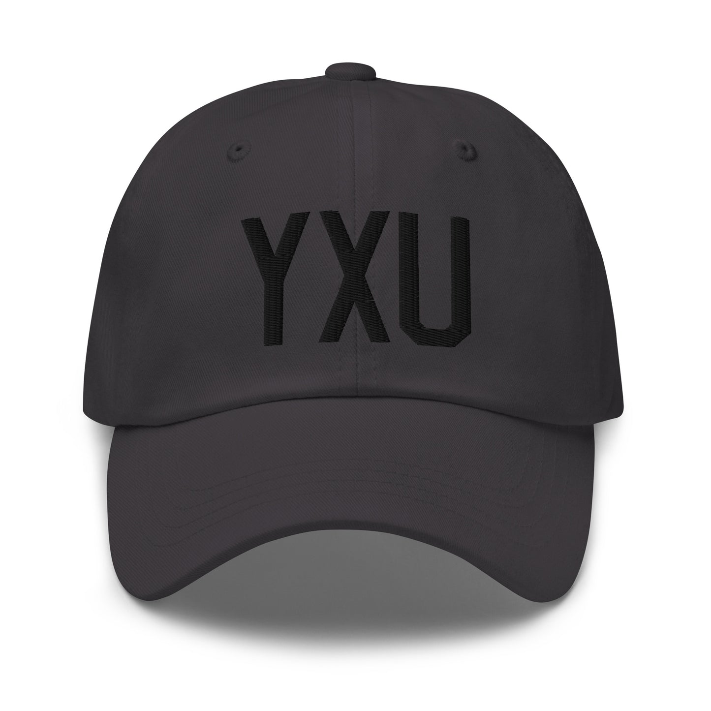 Airport Code Baseball Cap - Black • YXU London • YHM Designs - Image 13