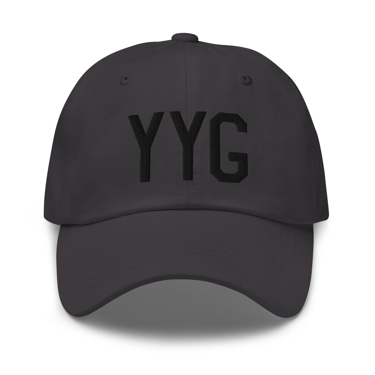 Airport Code Baseball Cap - Black • YYG Charlottetown • YHM Designs - Image 13