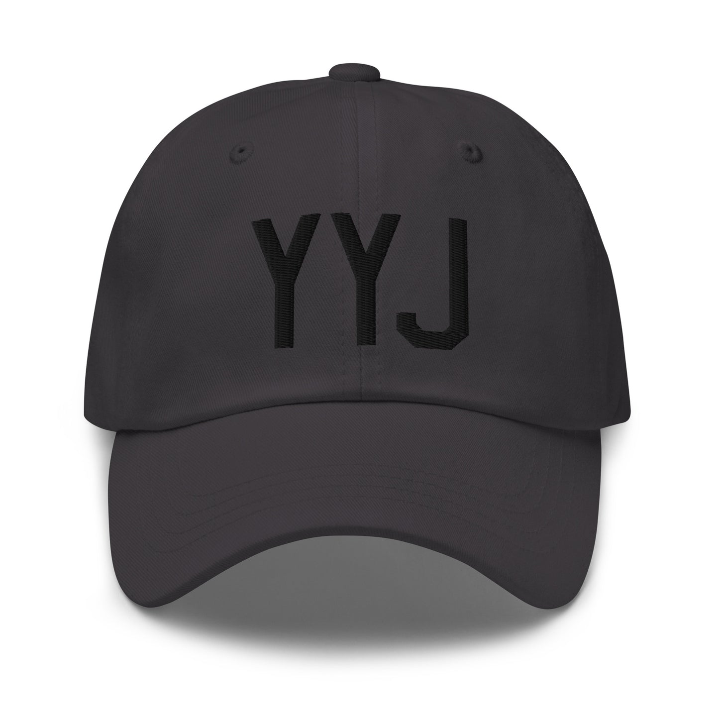 Airport Code Baseball Cap - Black • YYJ Victoria • YHM Designs - Image 13