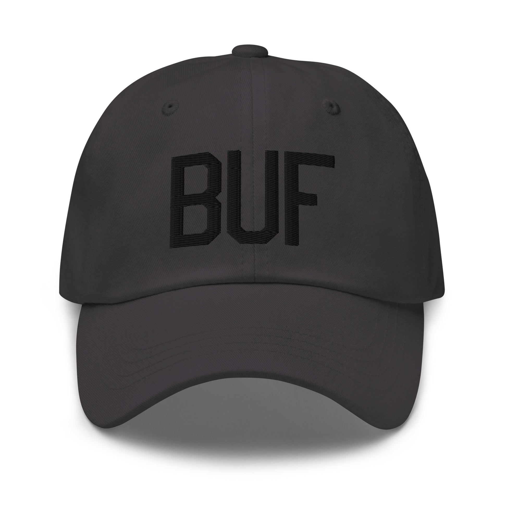 Airport Code Baseball Cap - Black • BUF Buffalo • YHM Designs - Image 13