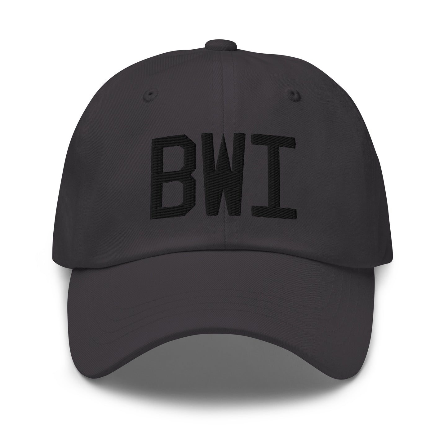 Airport Code Baseball Cap - Black • BWI Baltimore • YHM Designs - Image 13