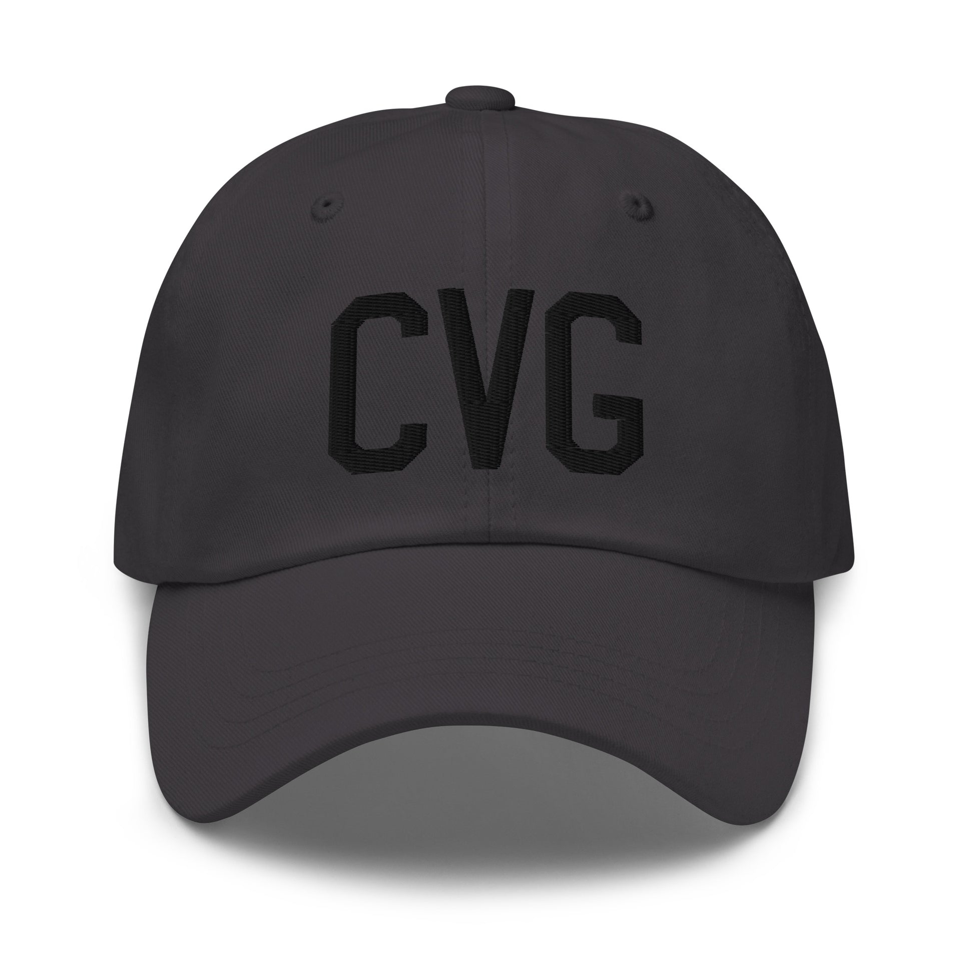 Airport Code Baseball Cap - Black • CVG Cincinnati • YHM Designs - Image 13
