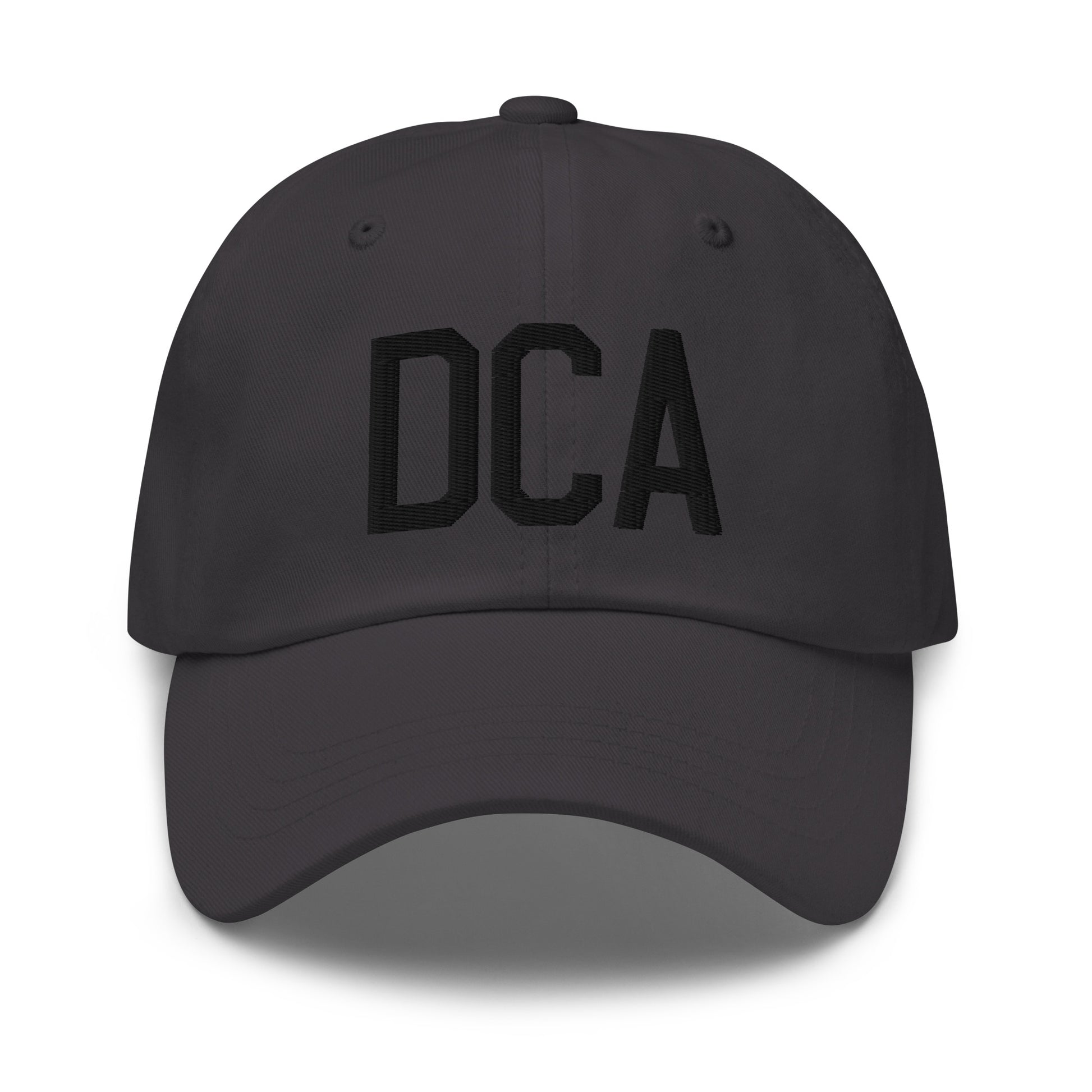 Airport Code Baseball Cap - Black • DCA Washington • YHM Designs - Image 13