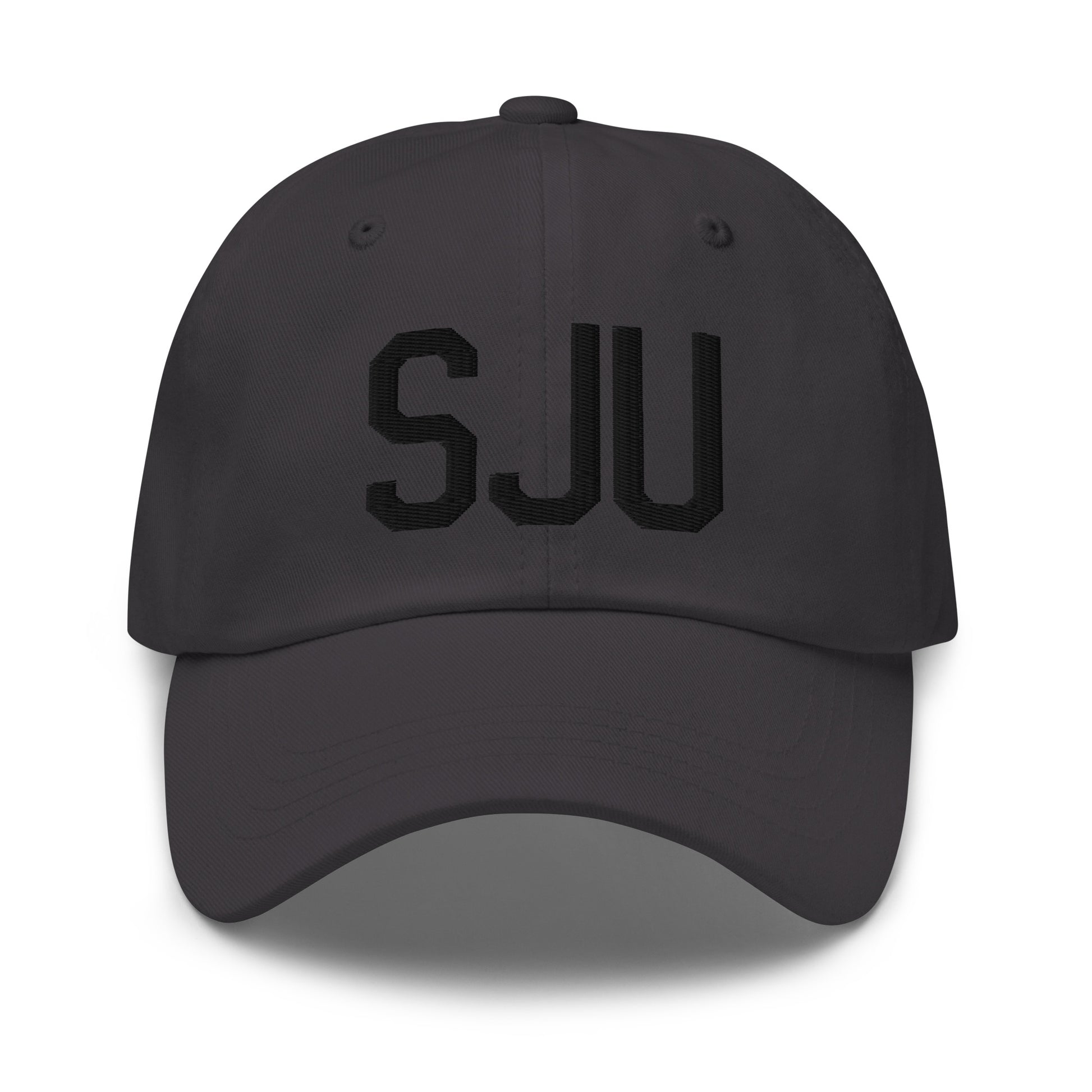 Airport Code Baseball Cap - Black • SJU San Juan • YHM Designs - Image 13