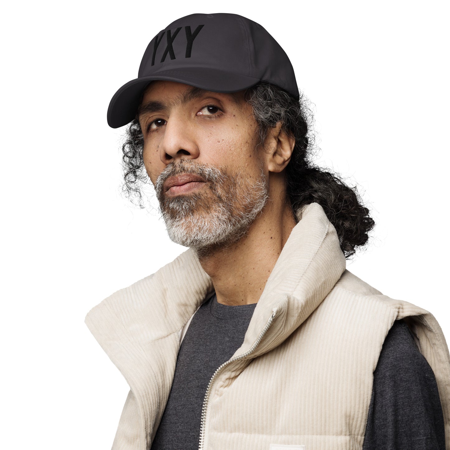Airport Code Baseball Cap - Black • YXY Whitehorse • YHM Designs - Image 04