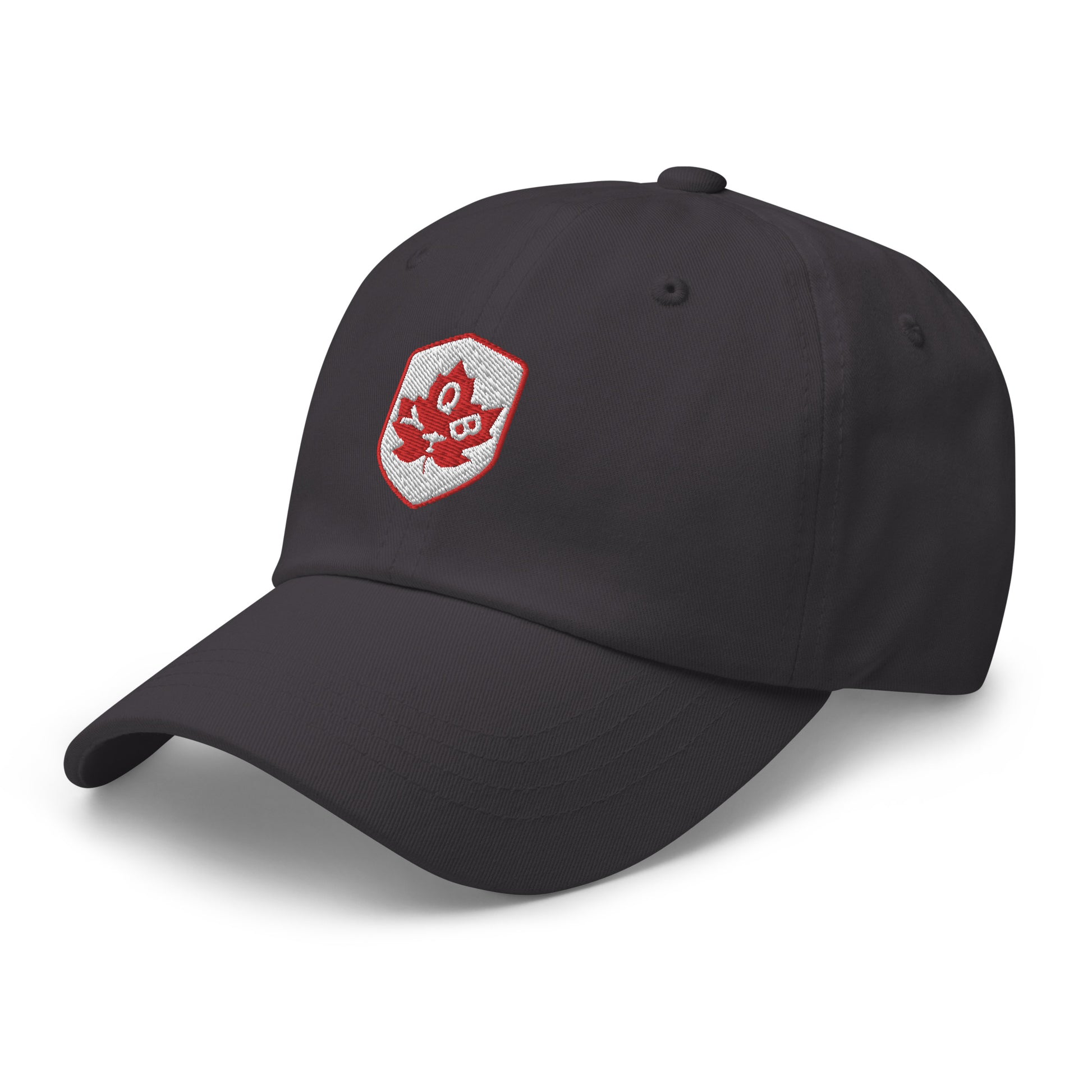 YQB Quebec City Baseball Cap • Maple Leaf Shield Design - Red & White • YHM Designs - Image 18