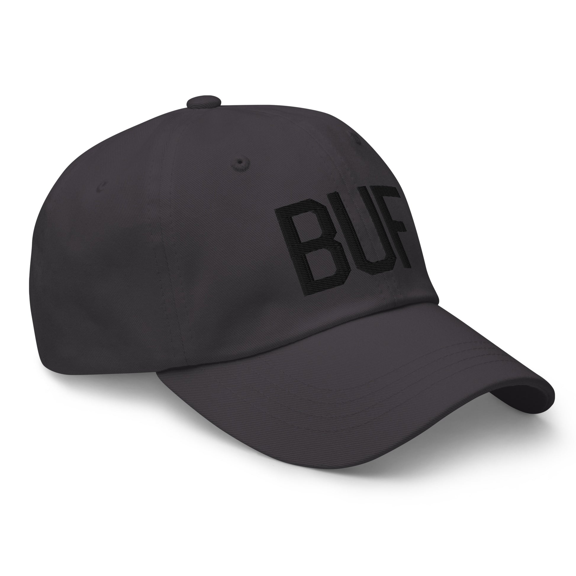 Airport Code Baseball Cap - Black • BUF Buffalo • YHM Designs - Image 14