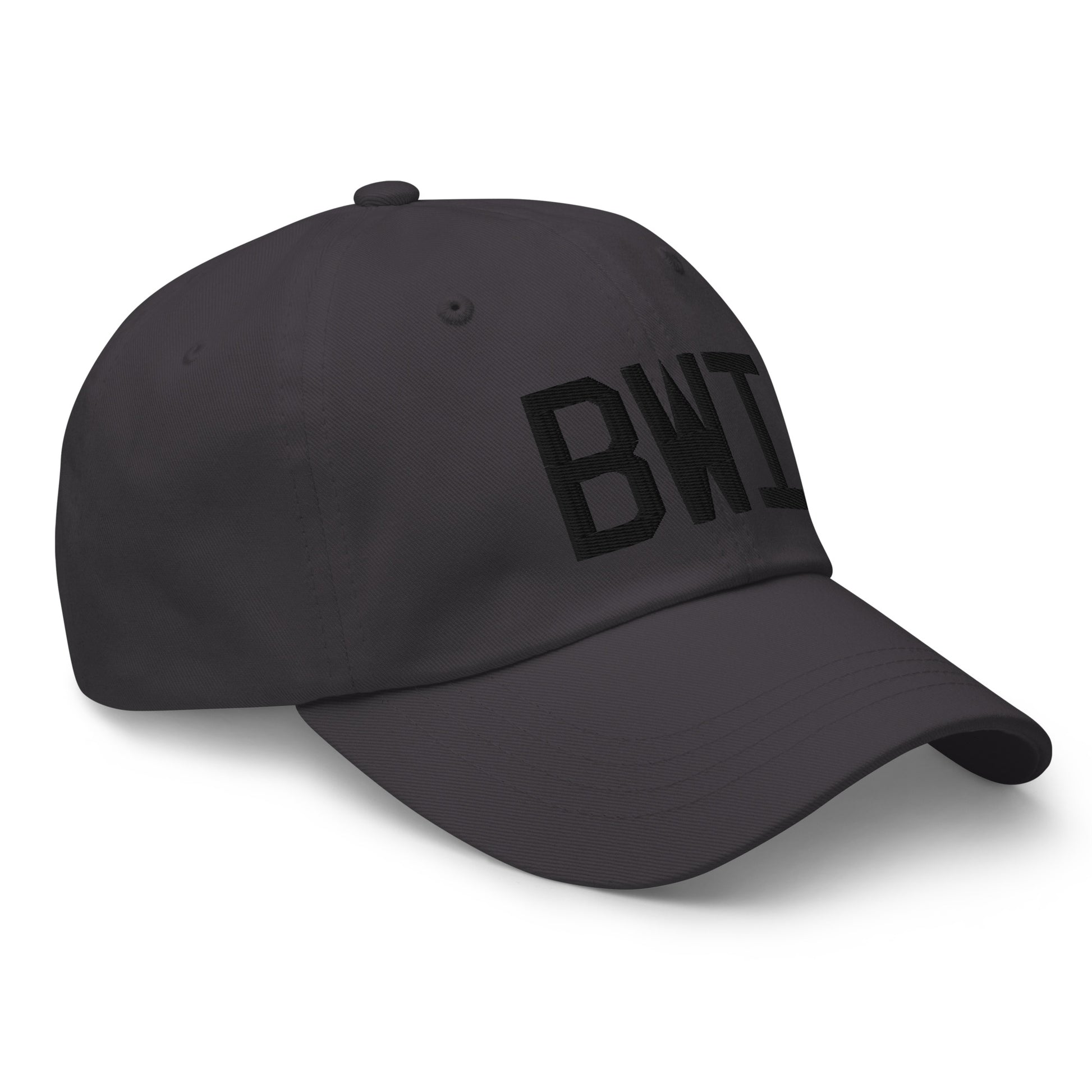 Airport Code Baseball Cap - Black • BWI Baltimore • YHM Designs - Image 14